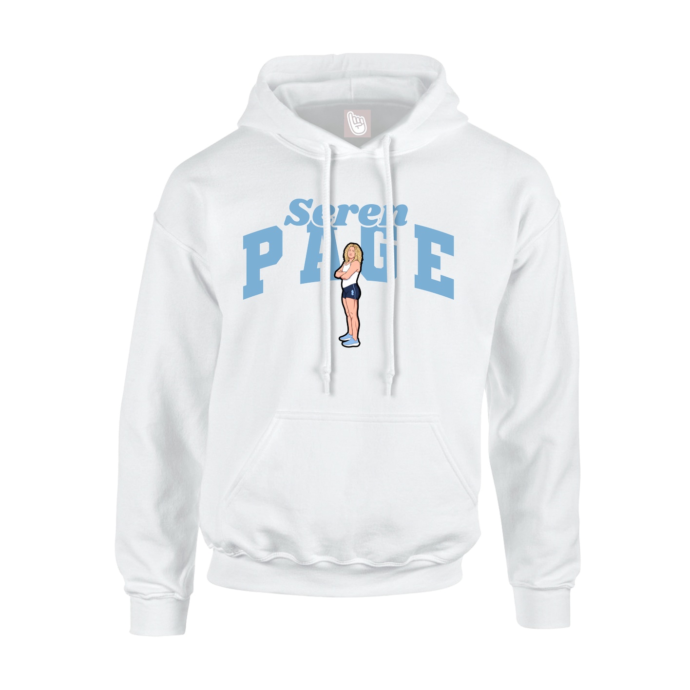 Youth Hoodie — Signature Arch in White