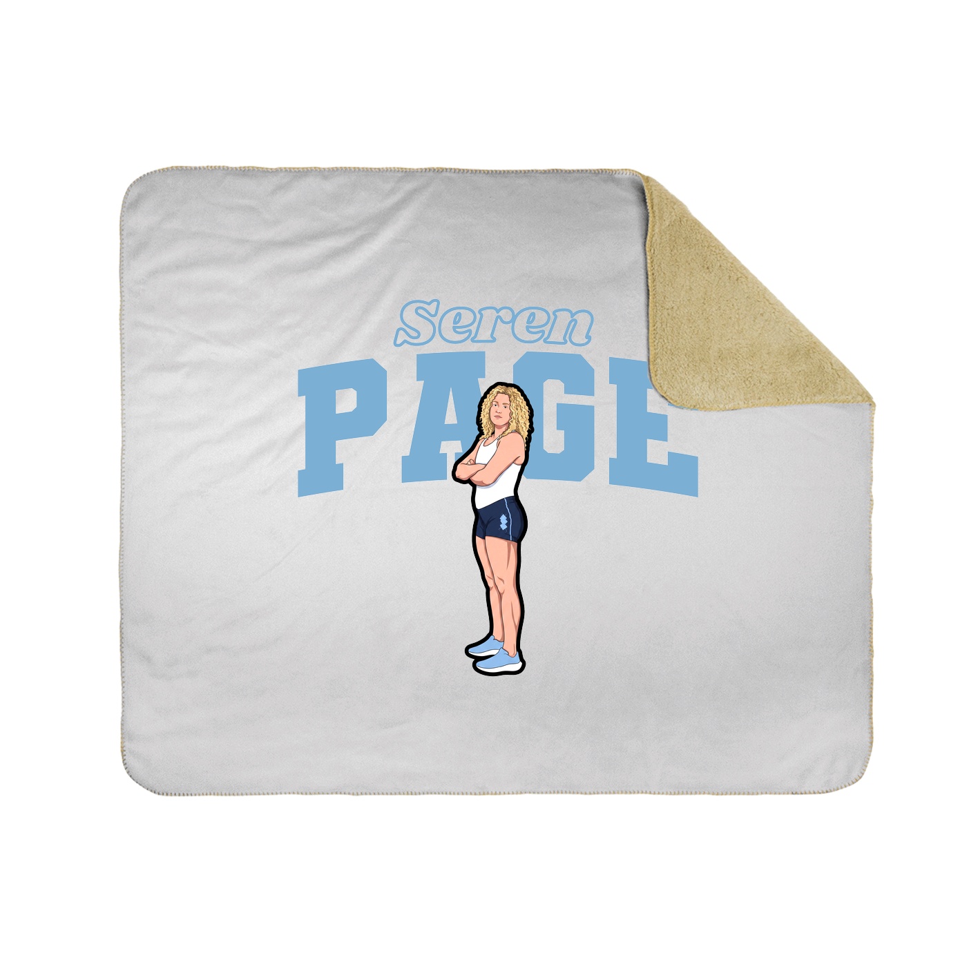 Throw Blanket — Name Arch in White