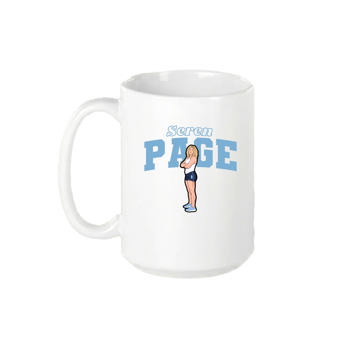15oz Coffee Mug — Name Arch in White