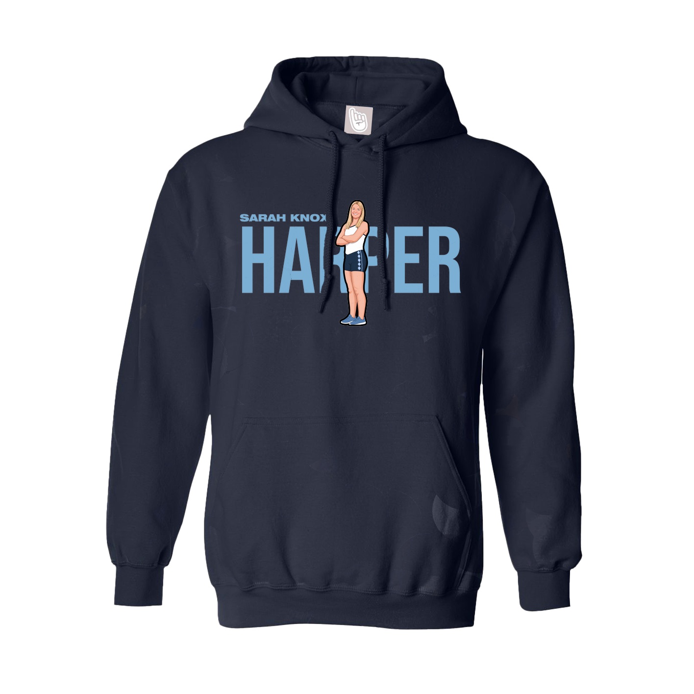 Youth Hoodie — Player Name in Navy