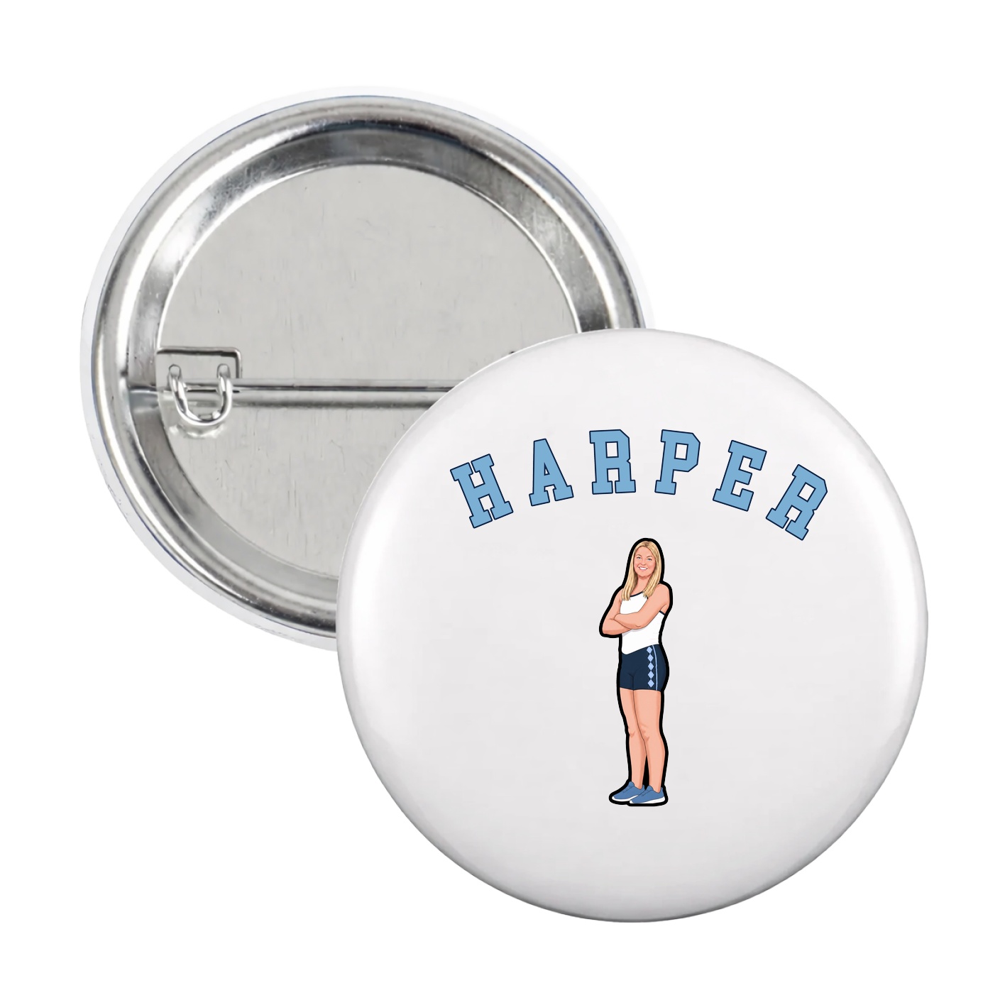 Game Day Button — Shirsey Arch in White