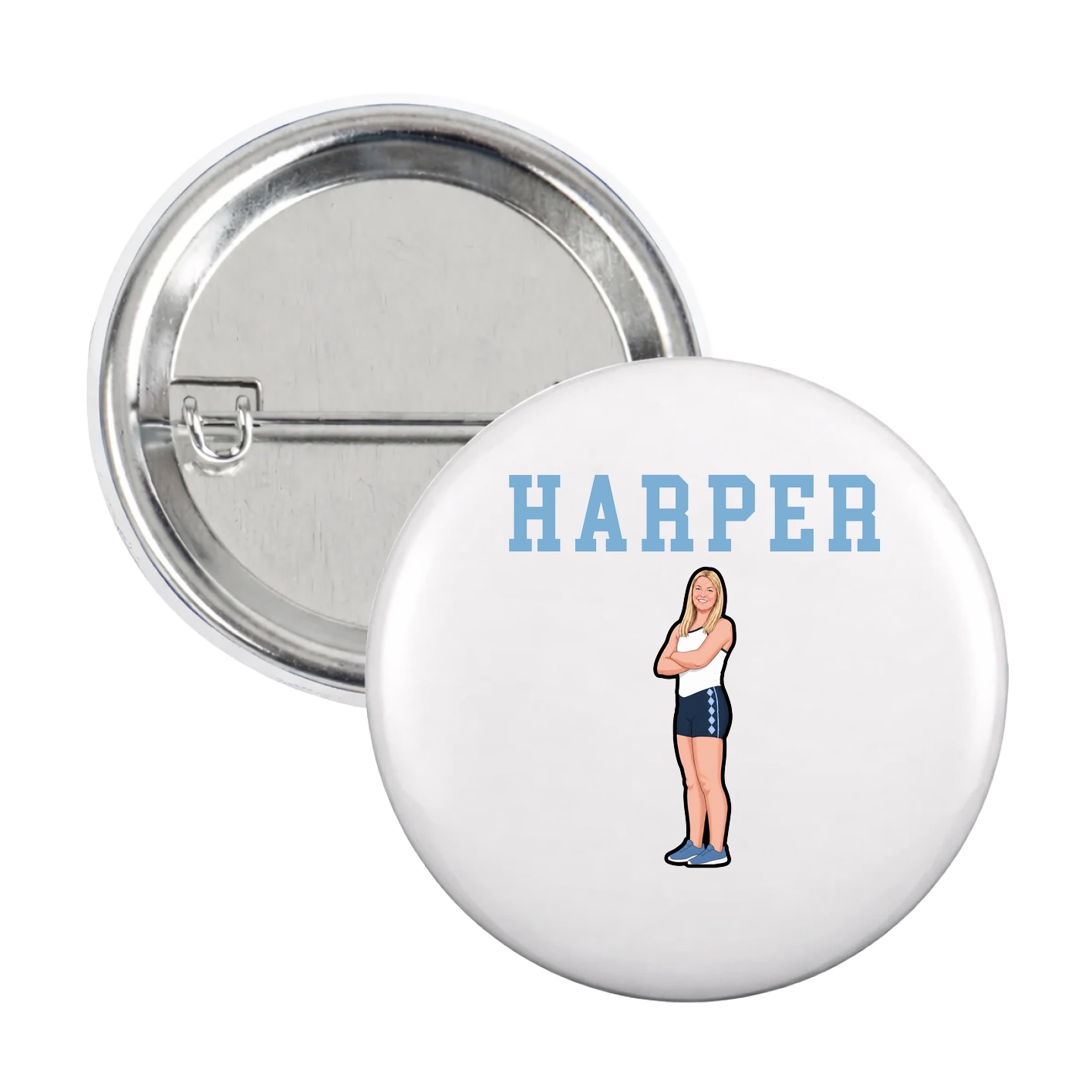 Game Day Button — Shirsey in White