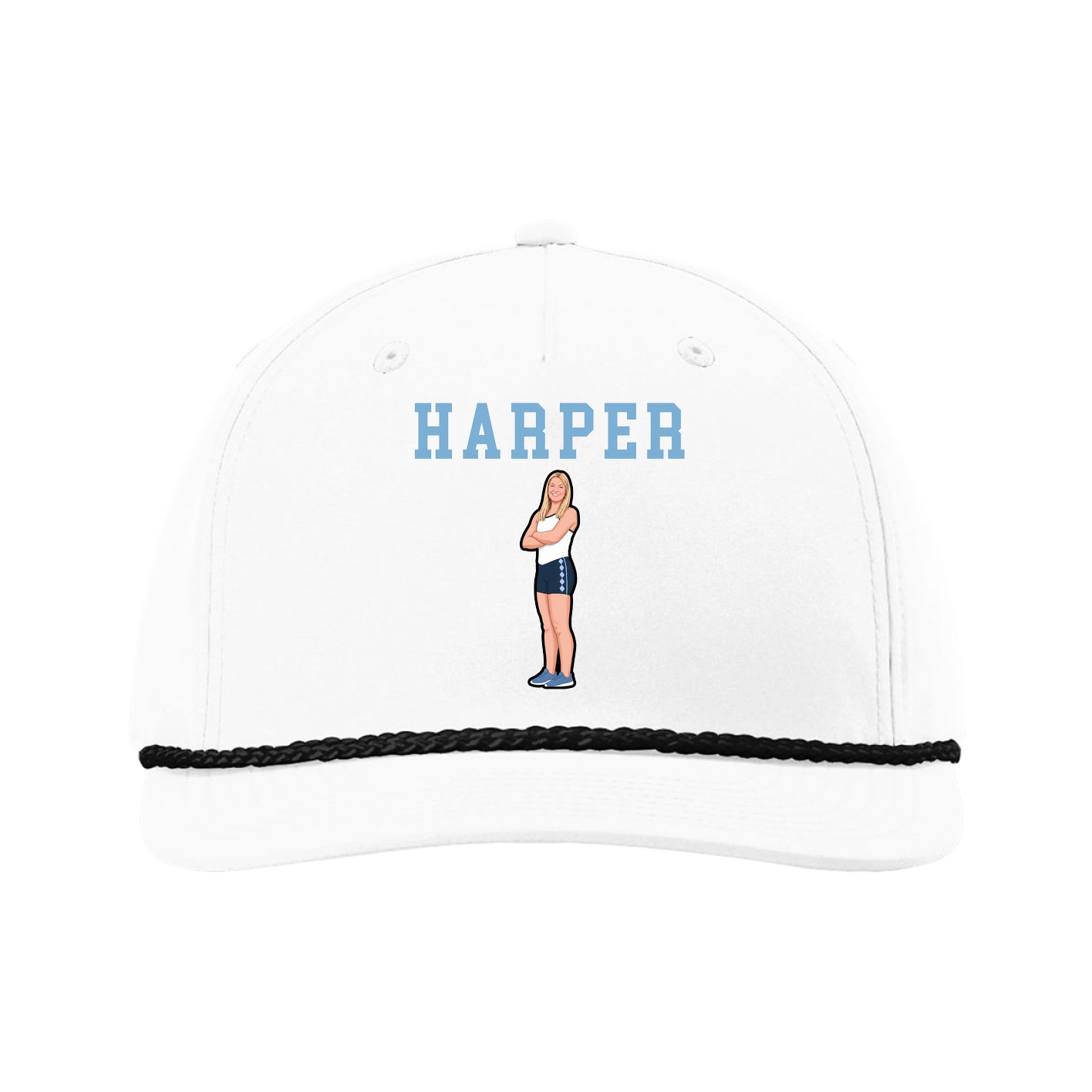 Five-Panel Classic Rope Cap — Shirsey in White