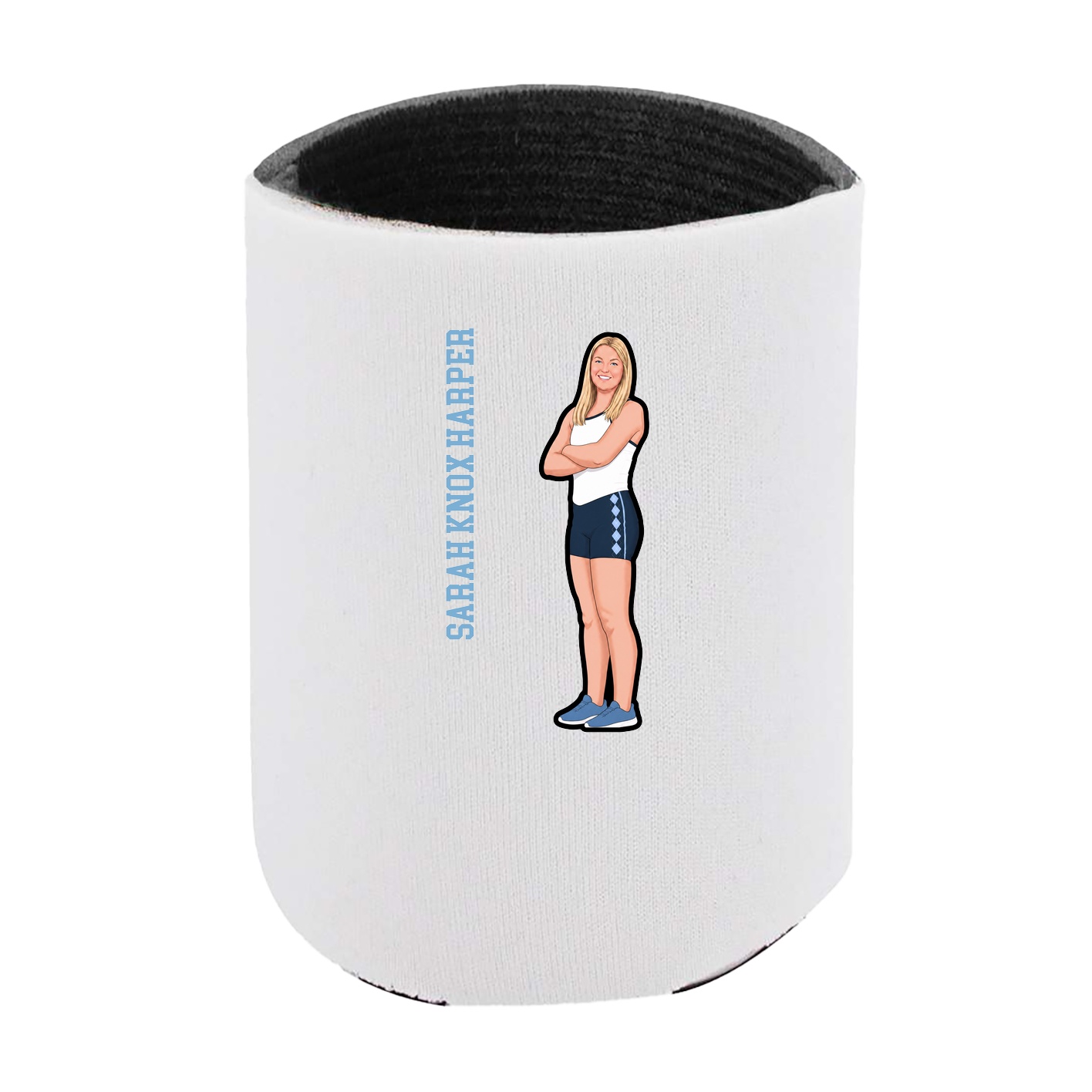 Can Holder — Name Vertical in White