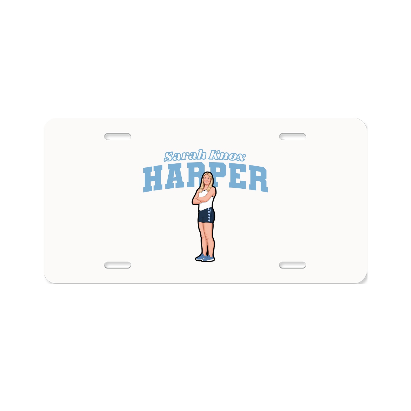 License Plate — Name Arch in Classic