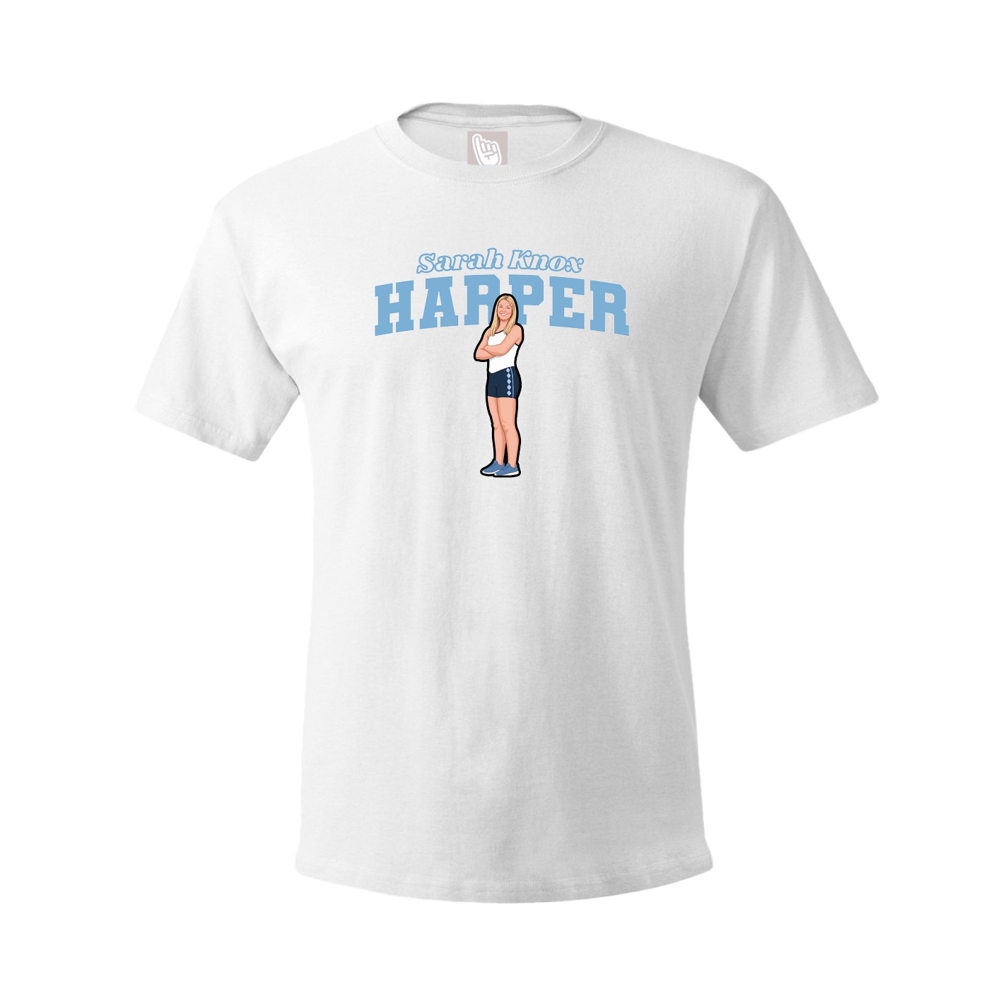 Youth Tee — Name Arch in White
