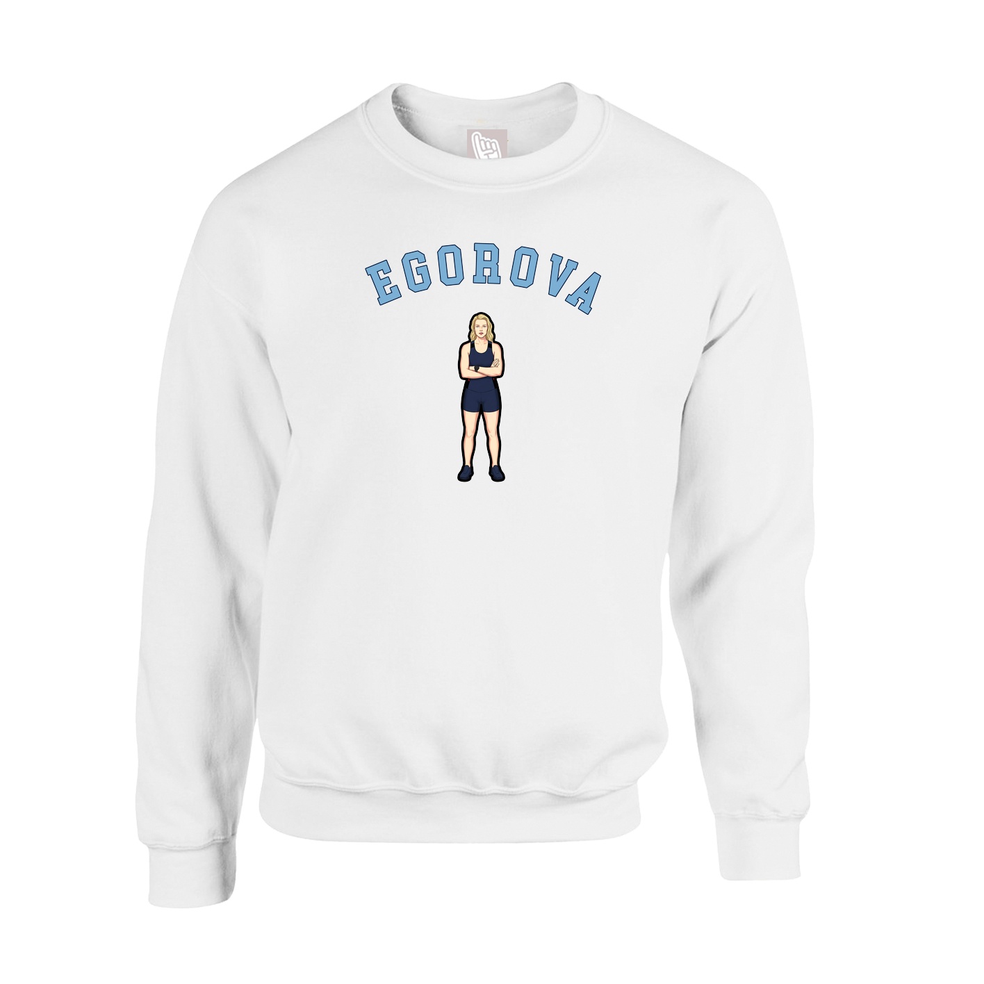 Fleece Crew — Shirsey Arch in White