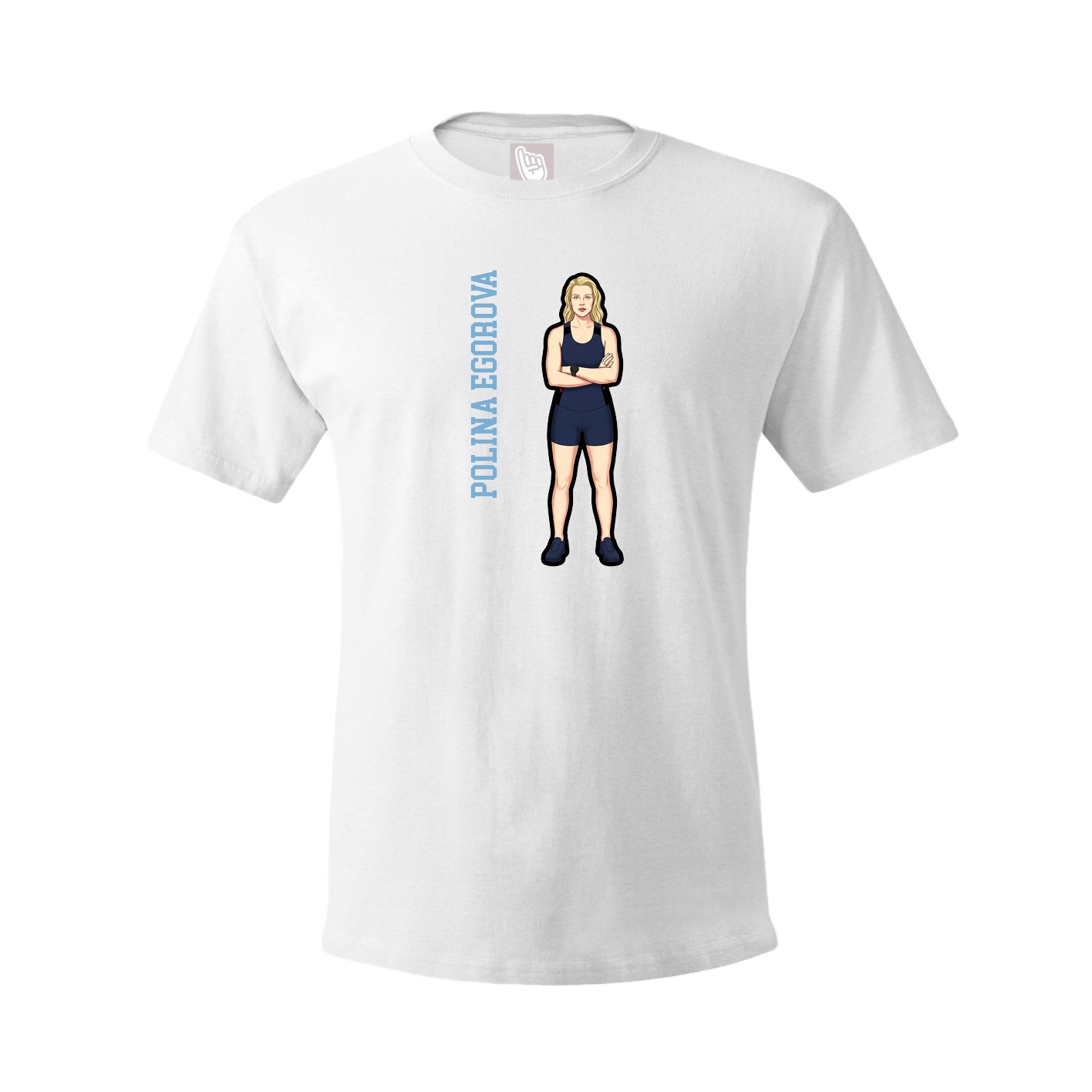 Youth Tee — Name Vertical in White