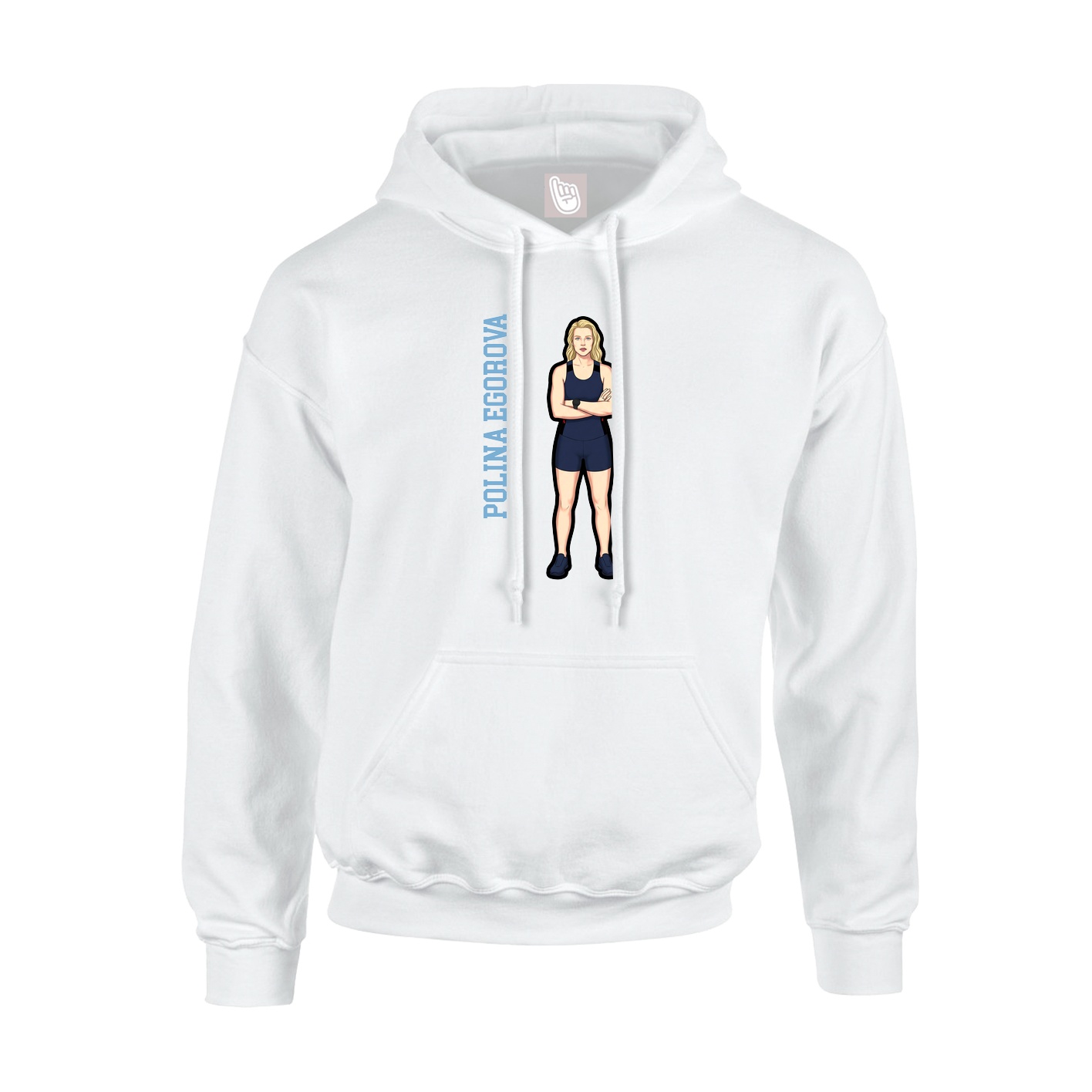 Youth Hoodie — Name Vertical in White