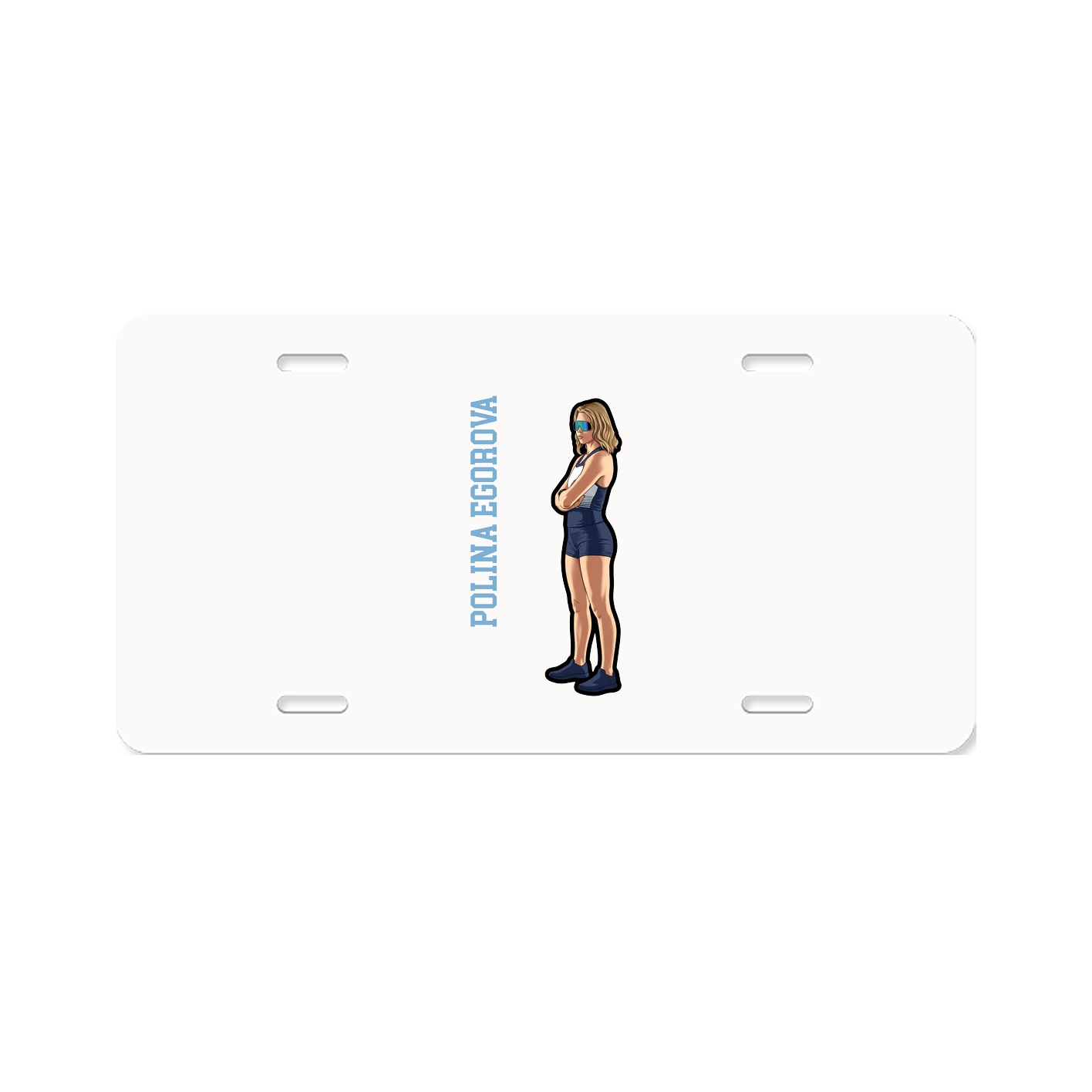 License Plate — Name Vertical in Classic