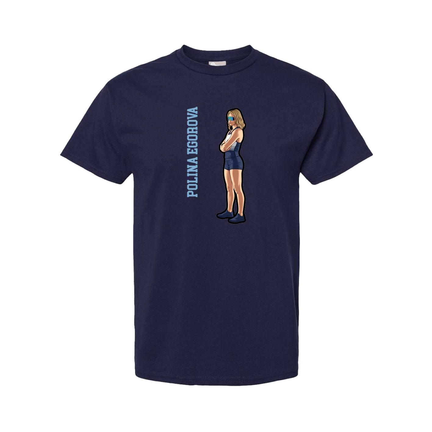 Youth Tee — Name Vertical in Navy