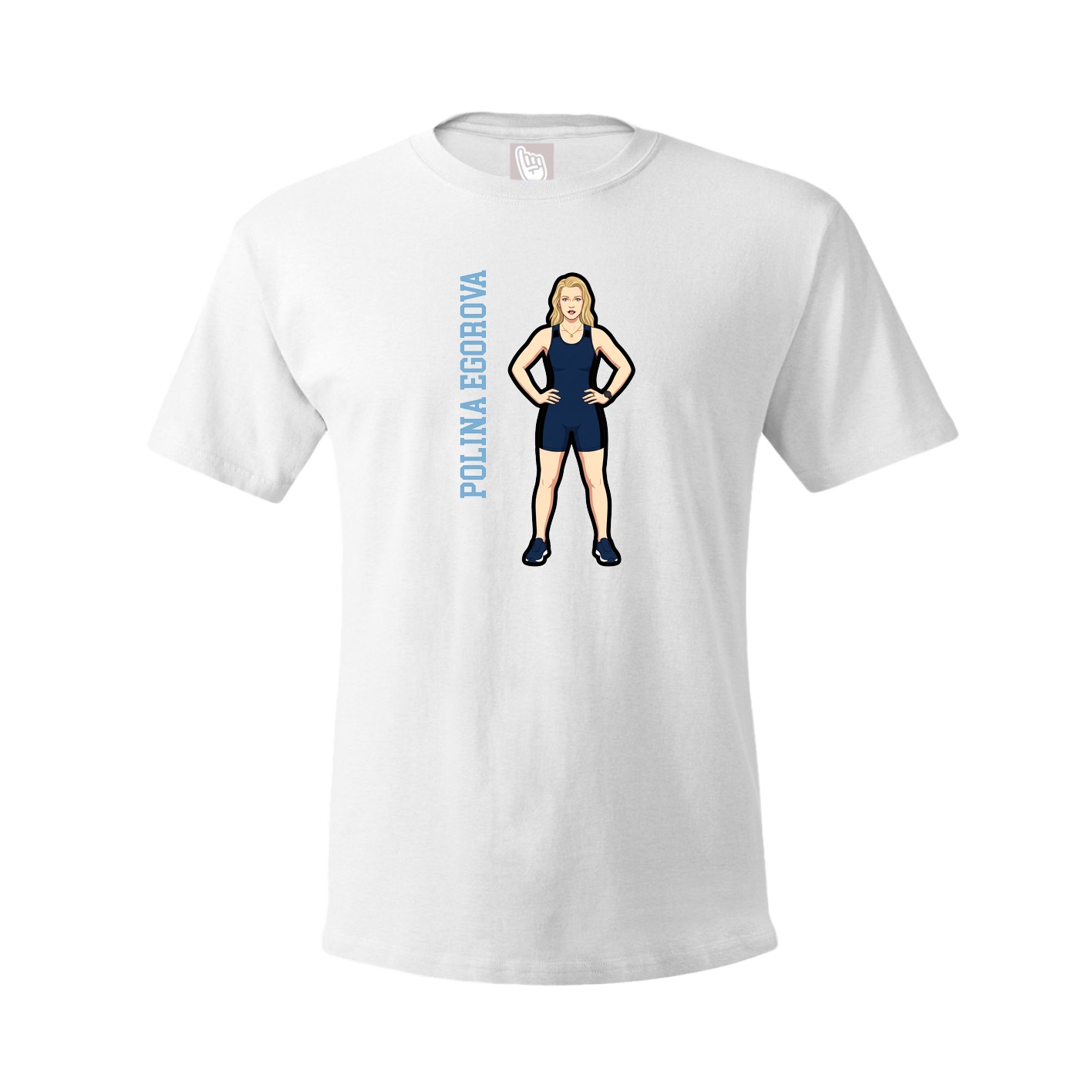 Tee — Name Vertical in White