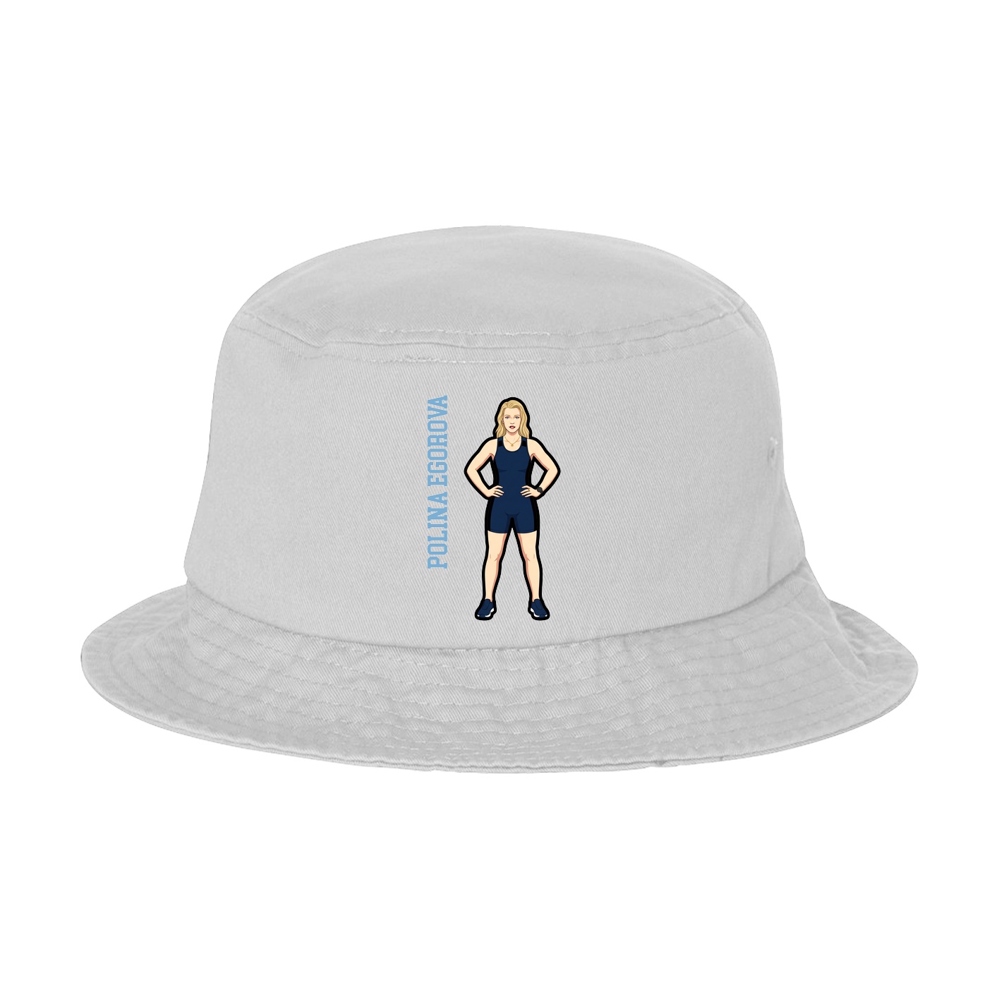 Bucket Cap — Name Vertical in White
