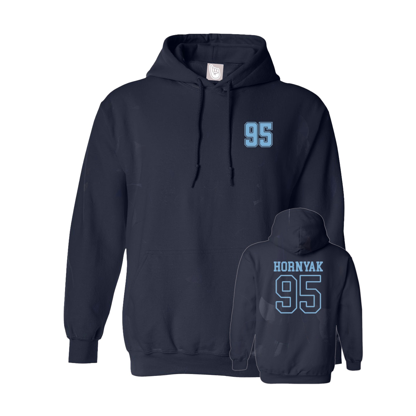 Hoodie — Chest Back in Navy