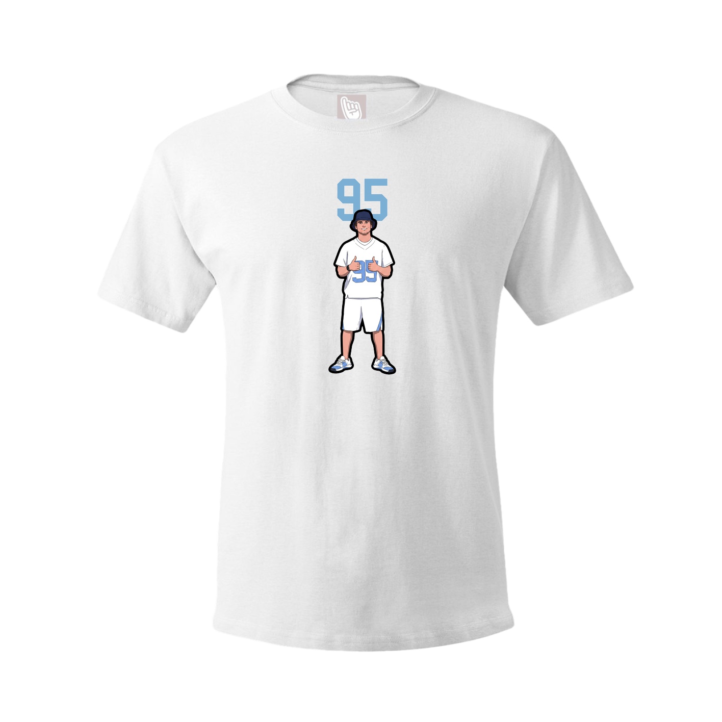Youth Tee — Number Top in White