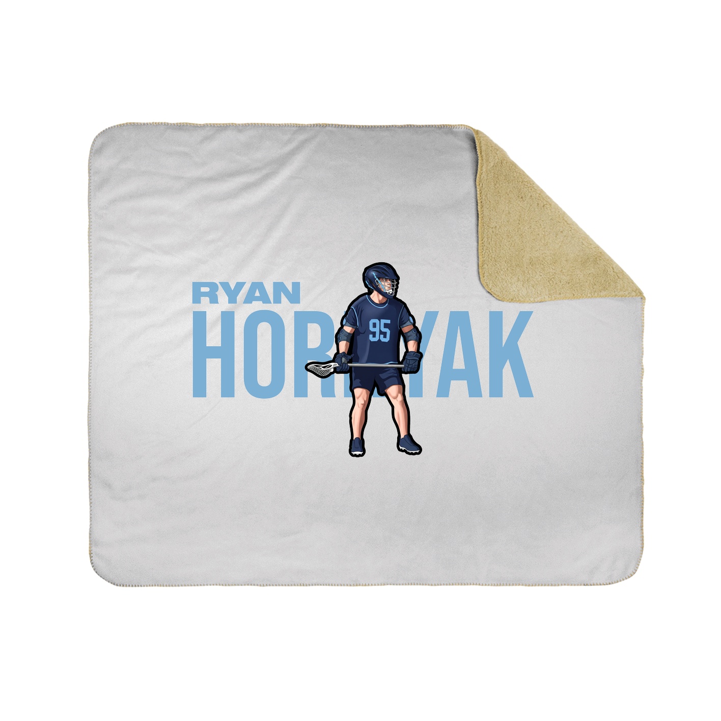Throw Blanket — Player Name in White