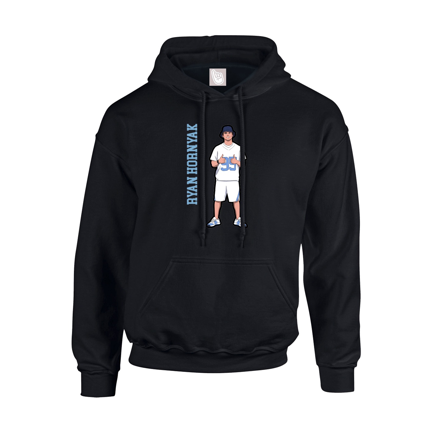 Hoodie — Name Vertical in Black