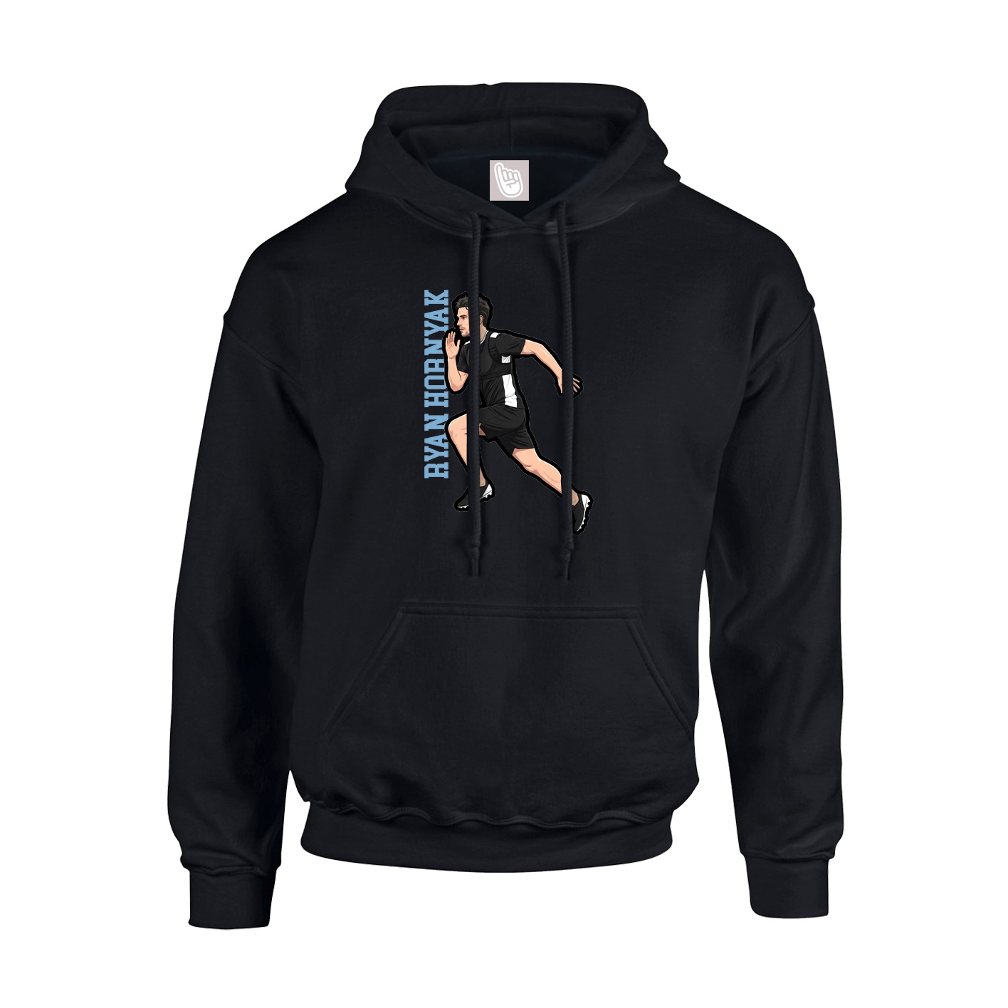 Youth Hoodie — Name Vertical in Black
