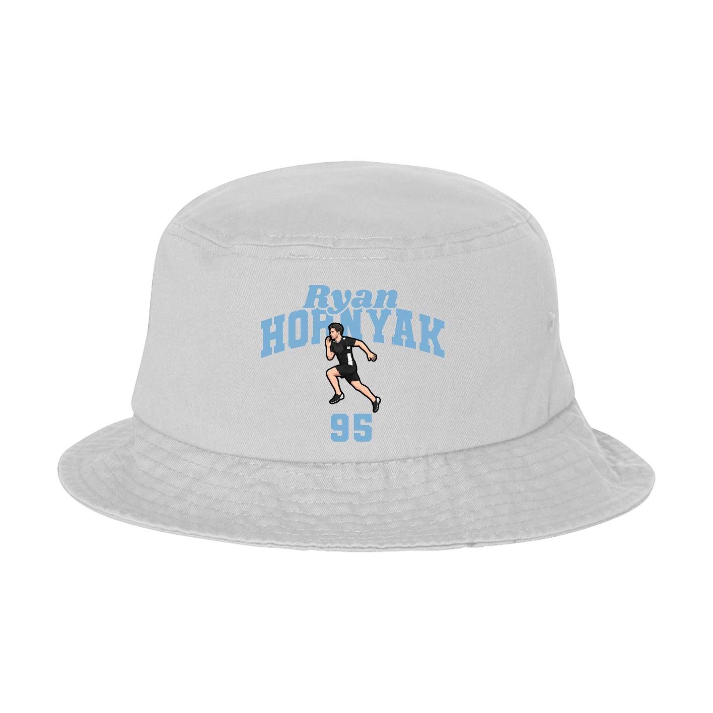 Bucket Cap — Signature Arch in White