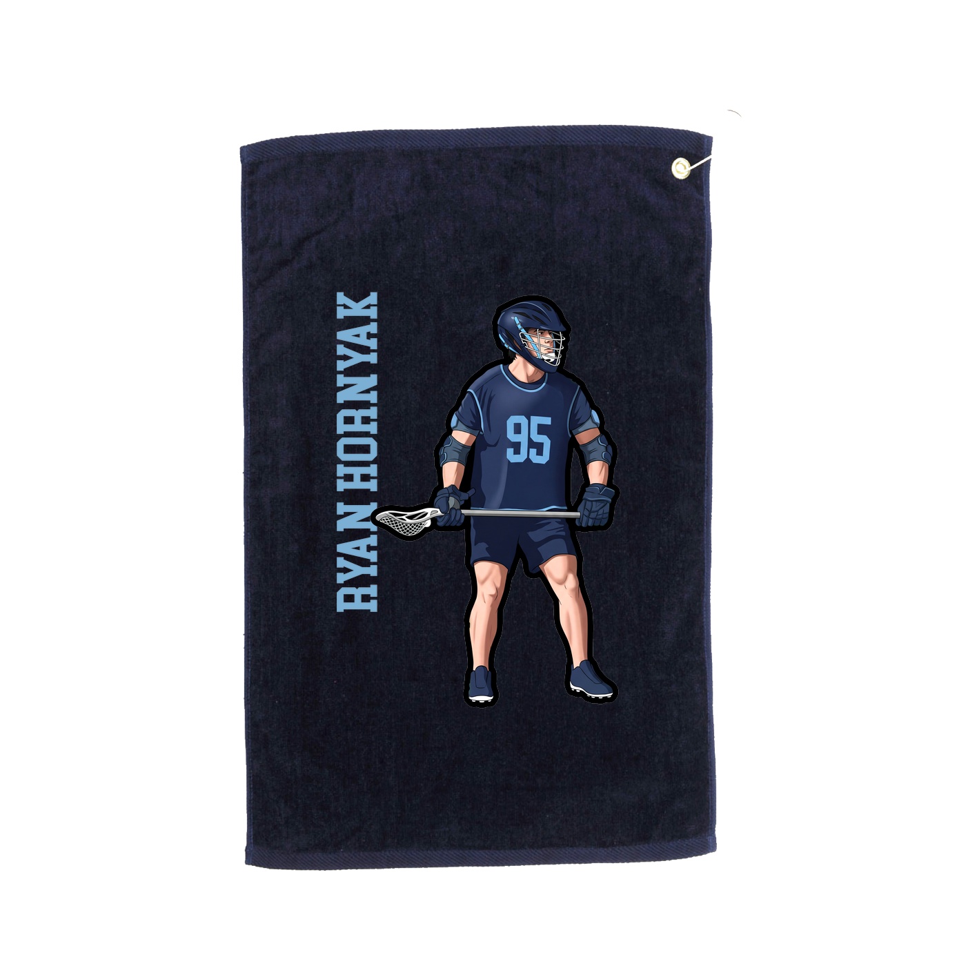 Golf Towel — Name Vertical in Navy