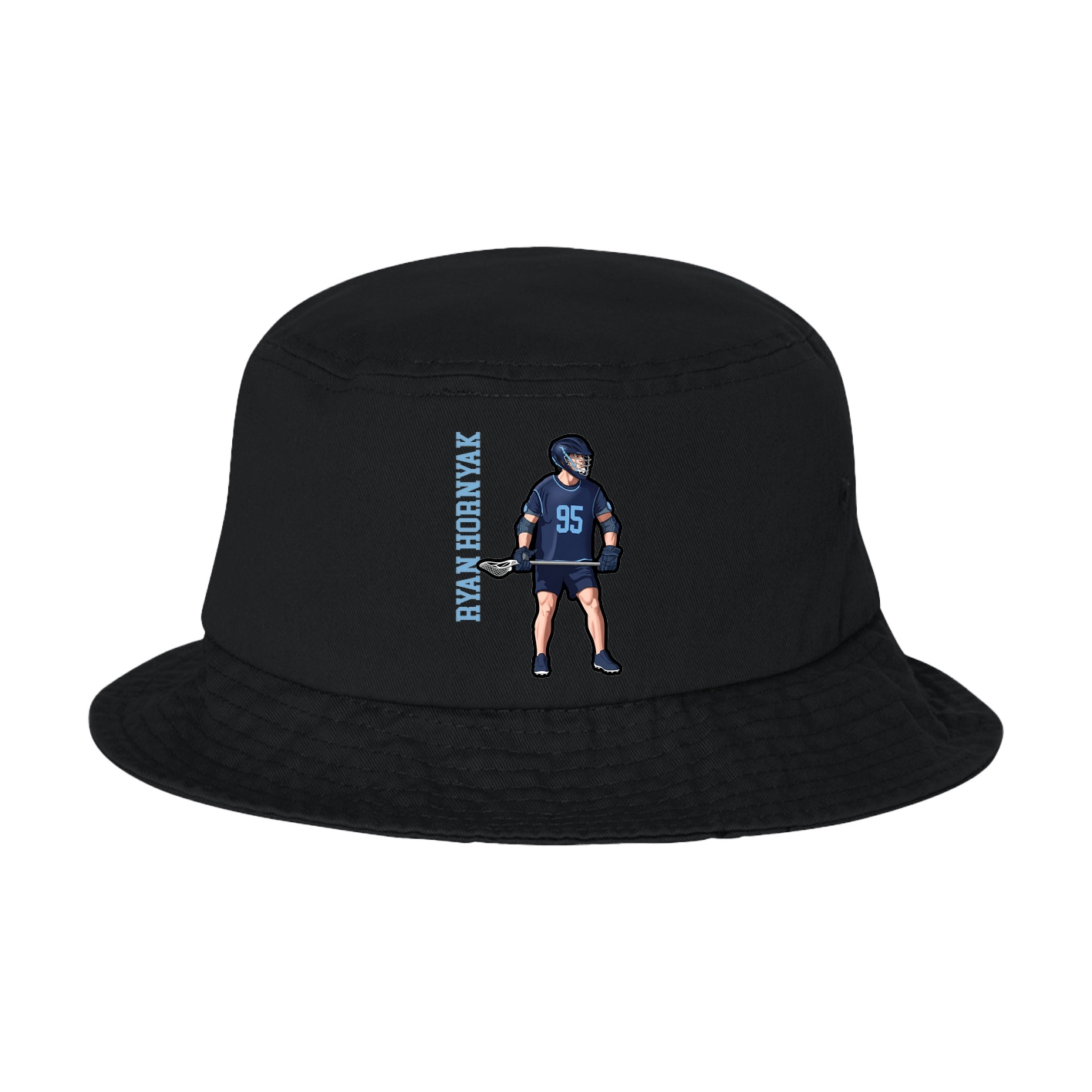 Bucket Cap — Name Vertical in Black