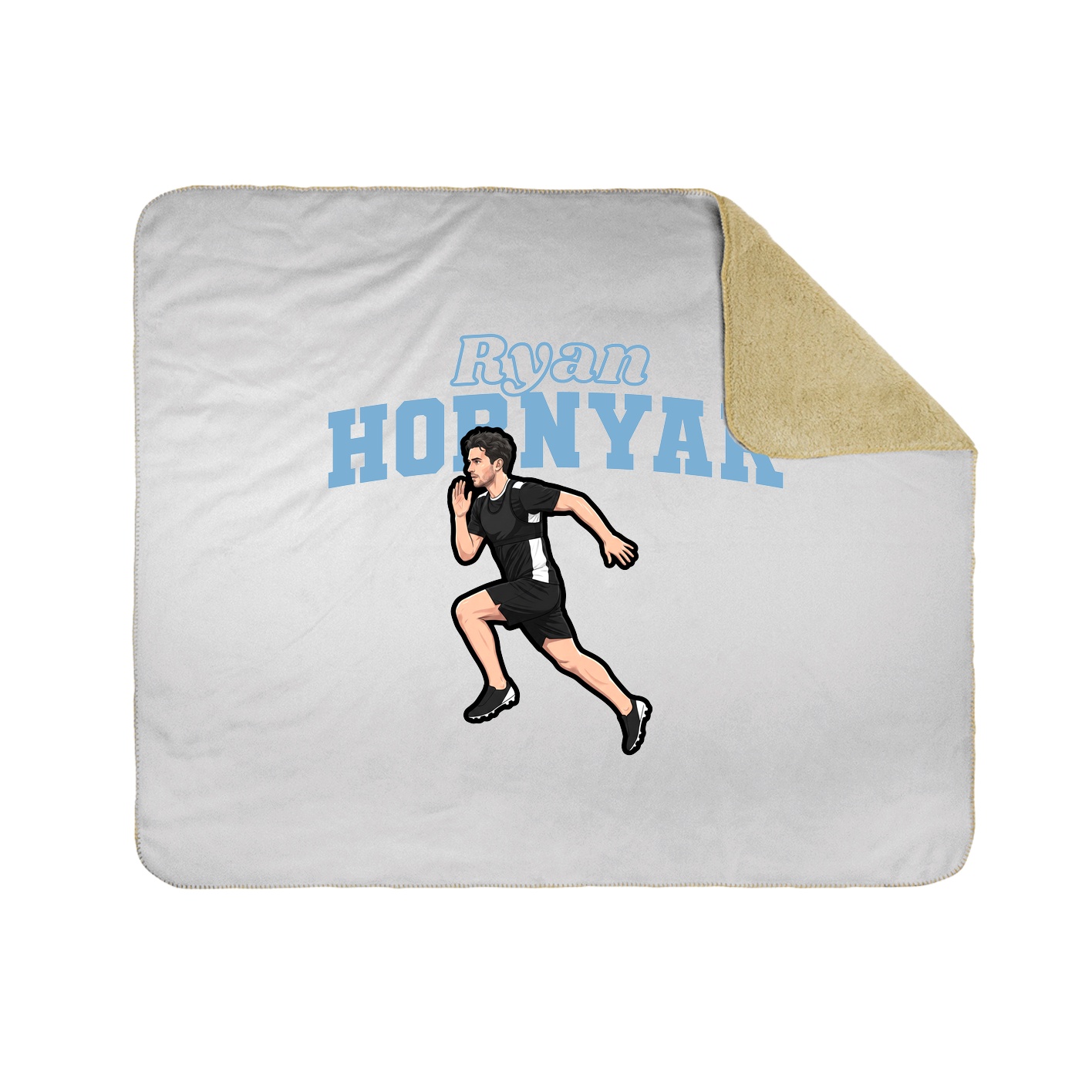 Throw Blanket — Name Arch in White