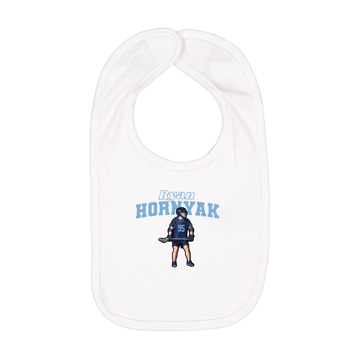 Infant Bib — Name Arch in White