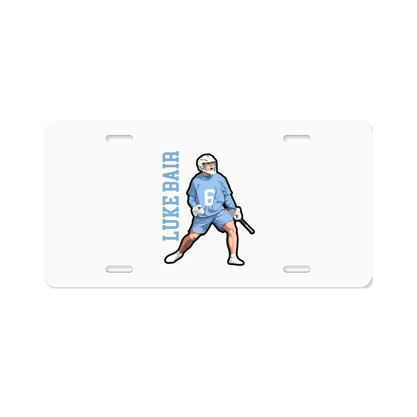 License Plate — Name Vertical in Classic