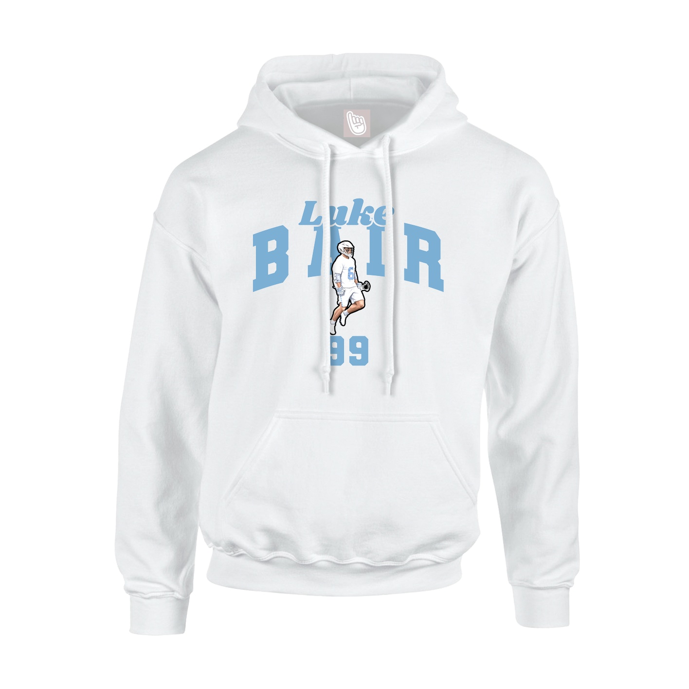 Youth Hoodie — Signature Arch in White