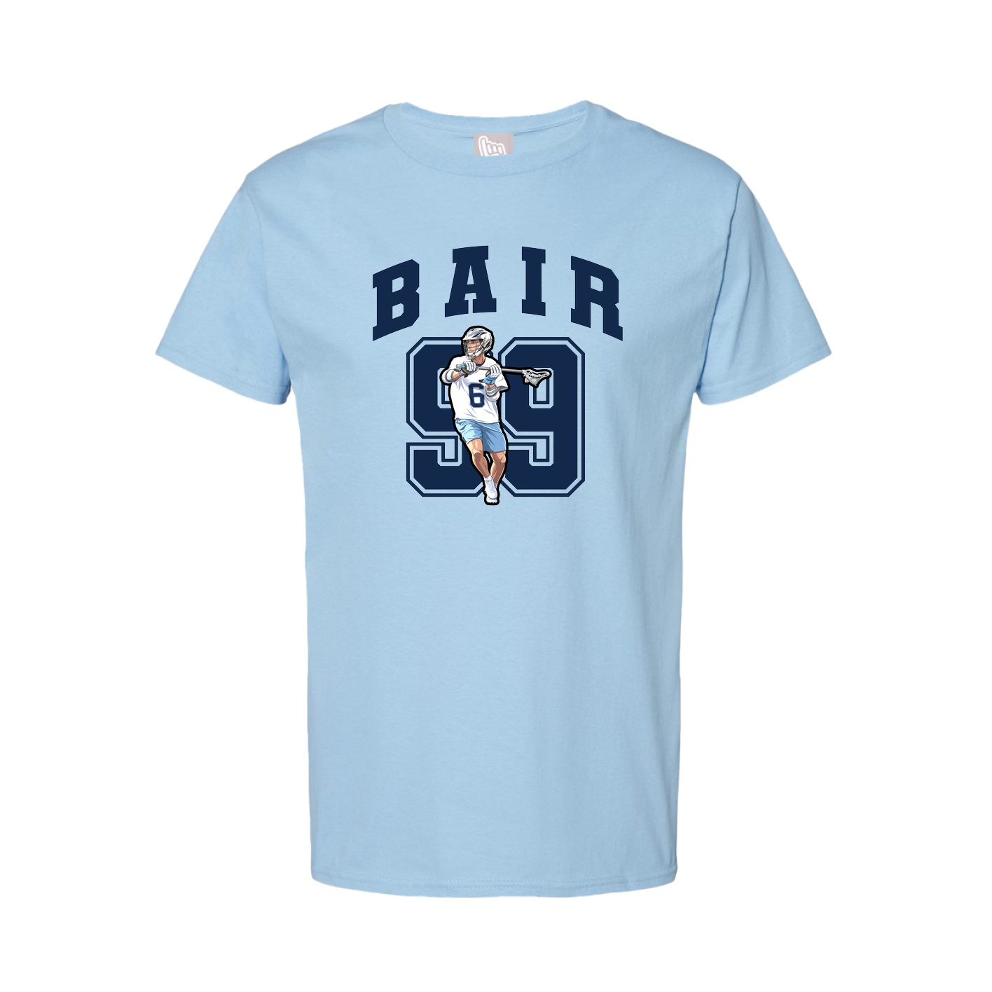Youth Tee — Number in Light Blue