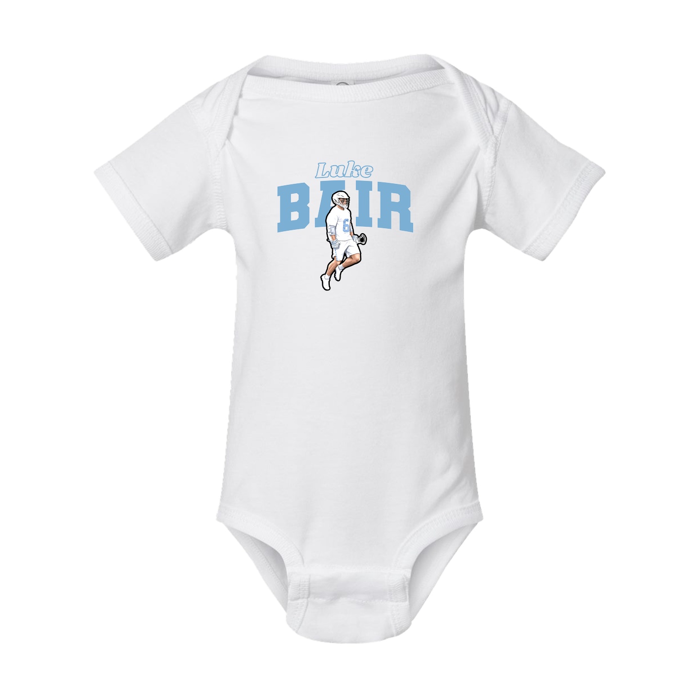Baby Onesie — Name Arch in White