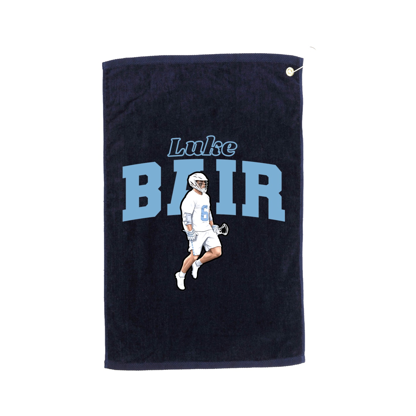Golf Towel — Name Arch in Navy