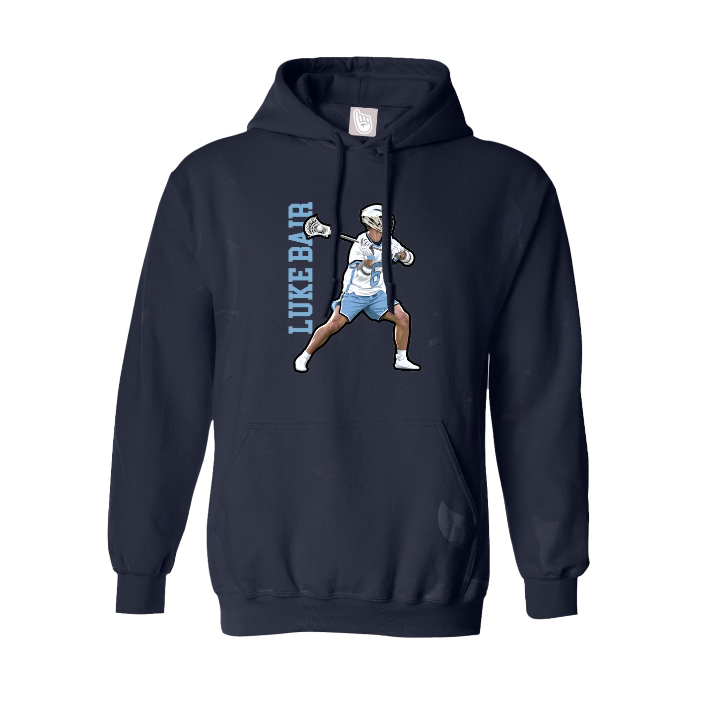 Youth Hoodie — Name Vertical in Navy