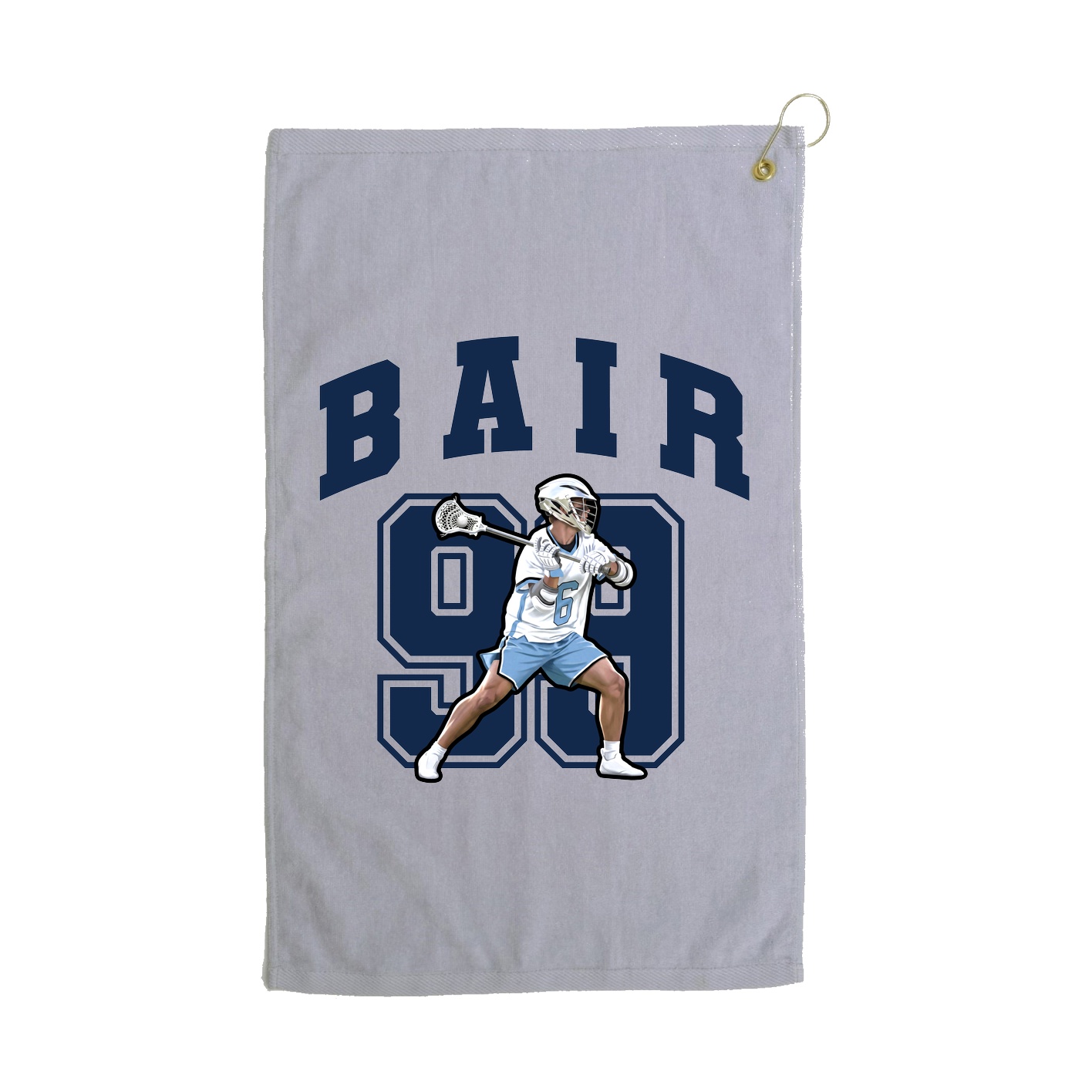 Golf Towel — Number in Grey