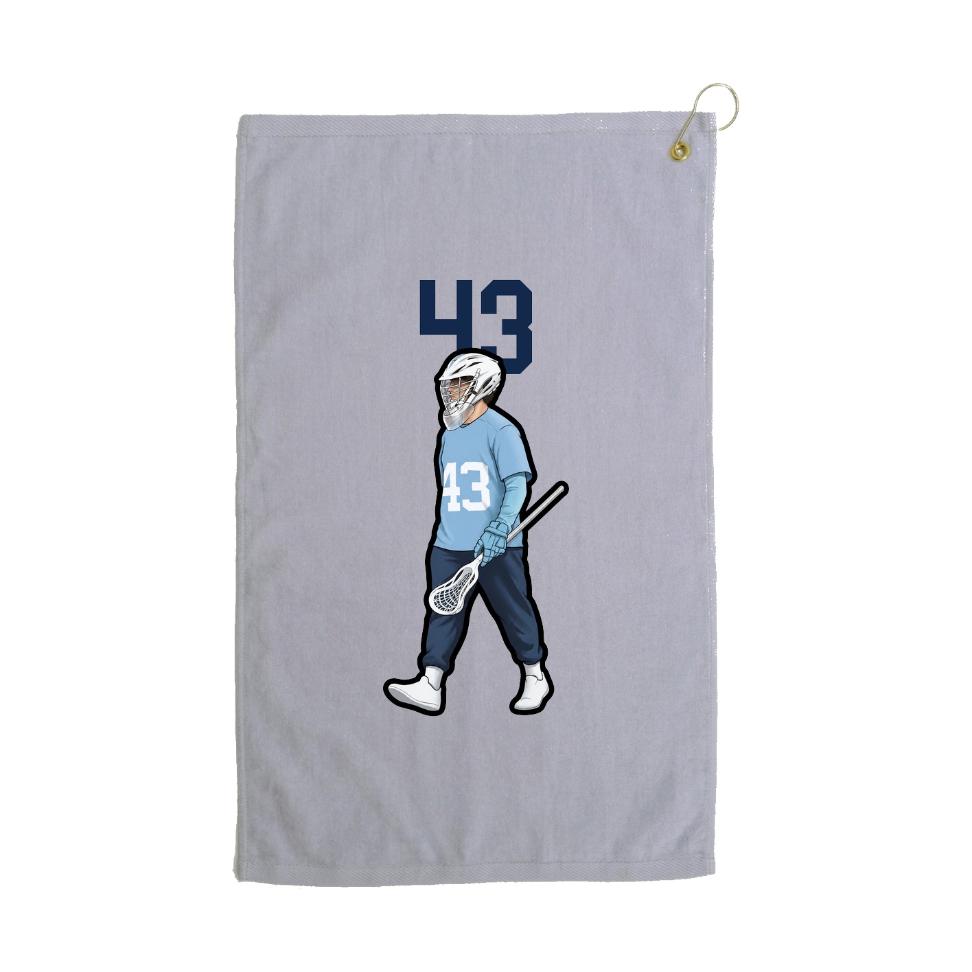 Golf Towel — Number Top in Grey