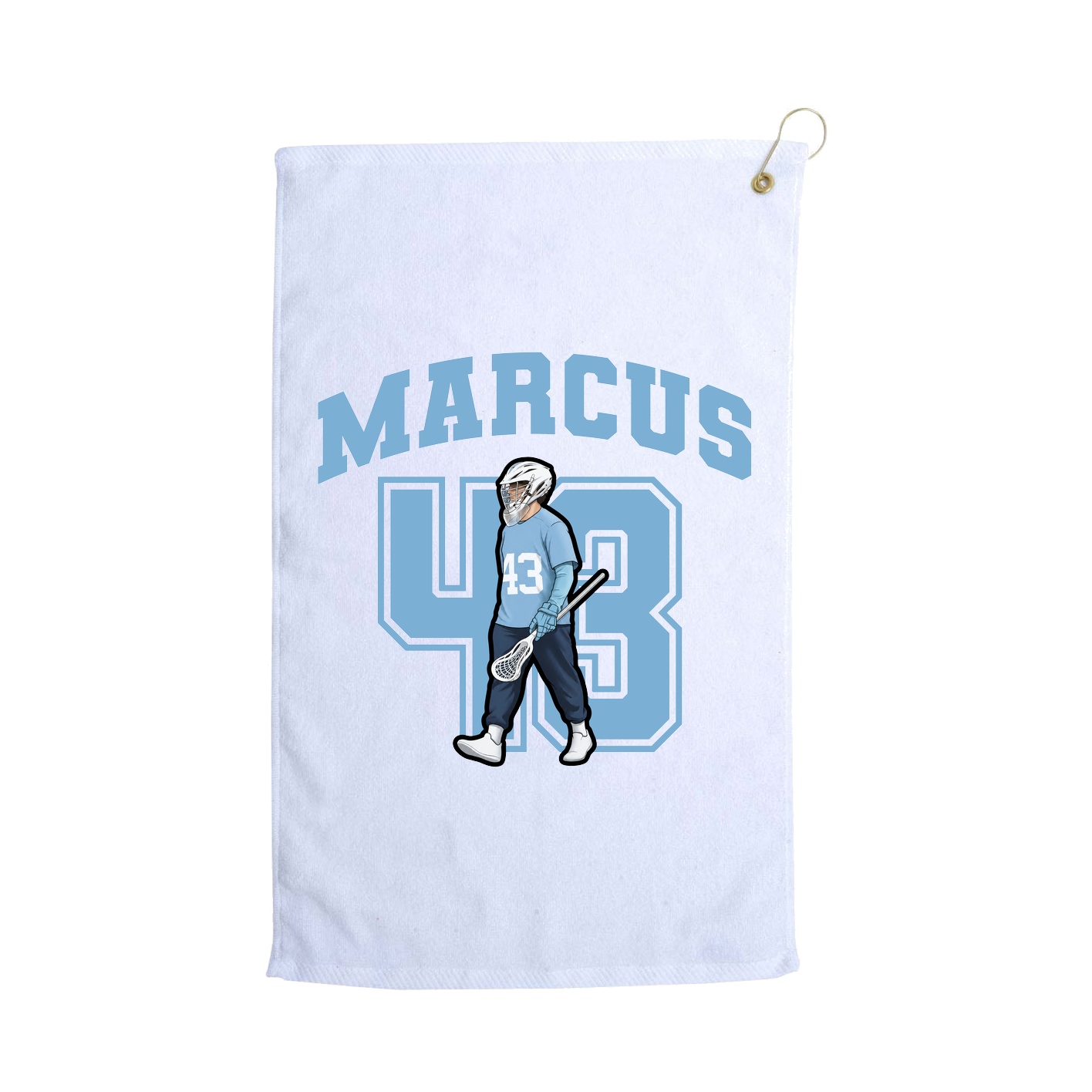 Golf Towel — Number in White