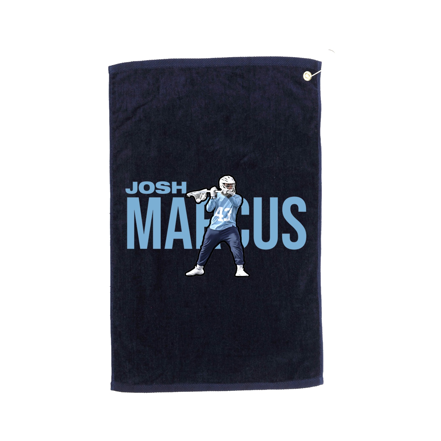 Golf Towel — Player Name in Navy
