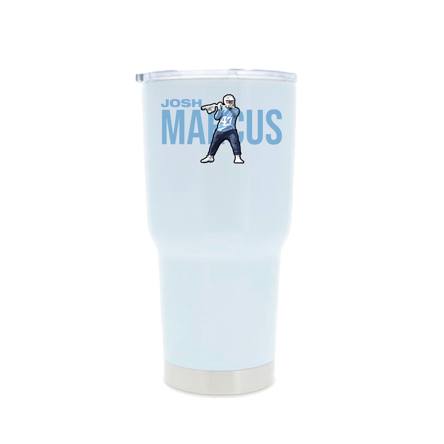 30oz Stainless Steel Tumbler — Player Name in White