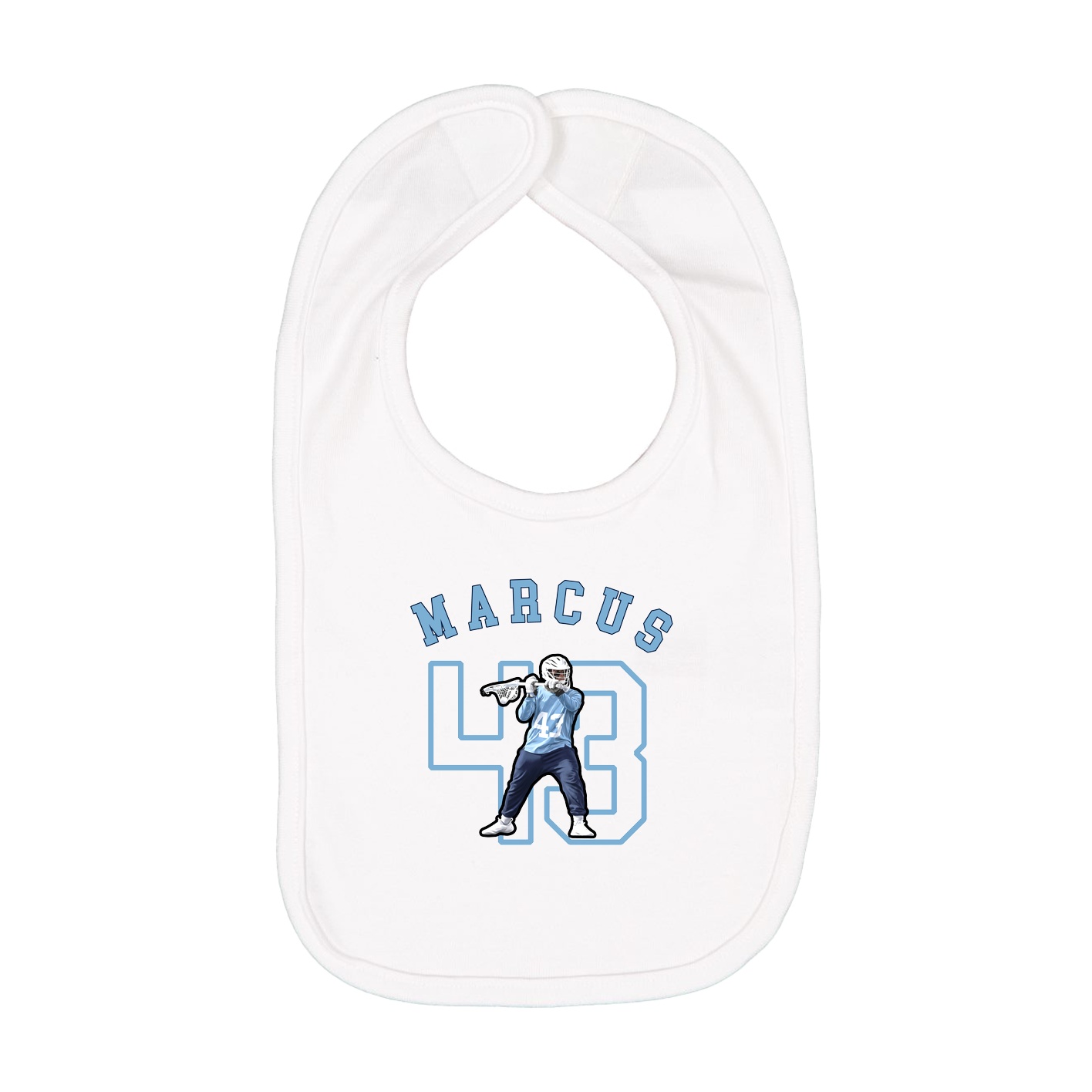 Infant Bib — Shirsey Arch in White