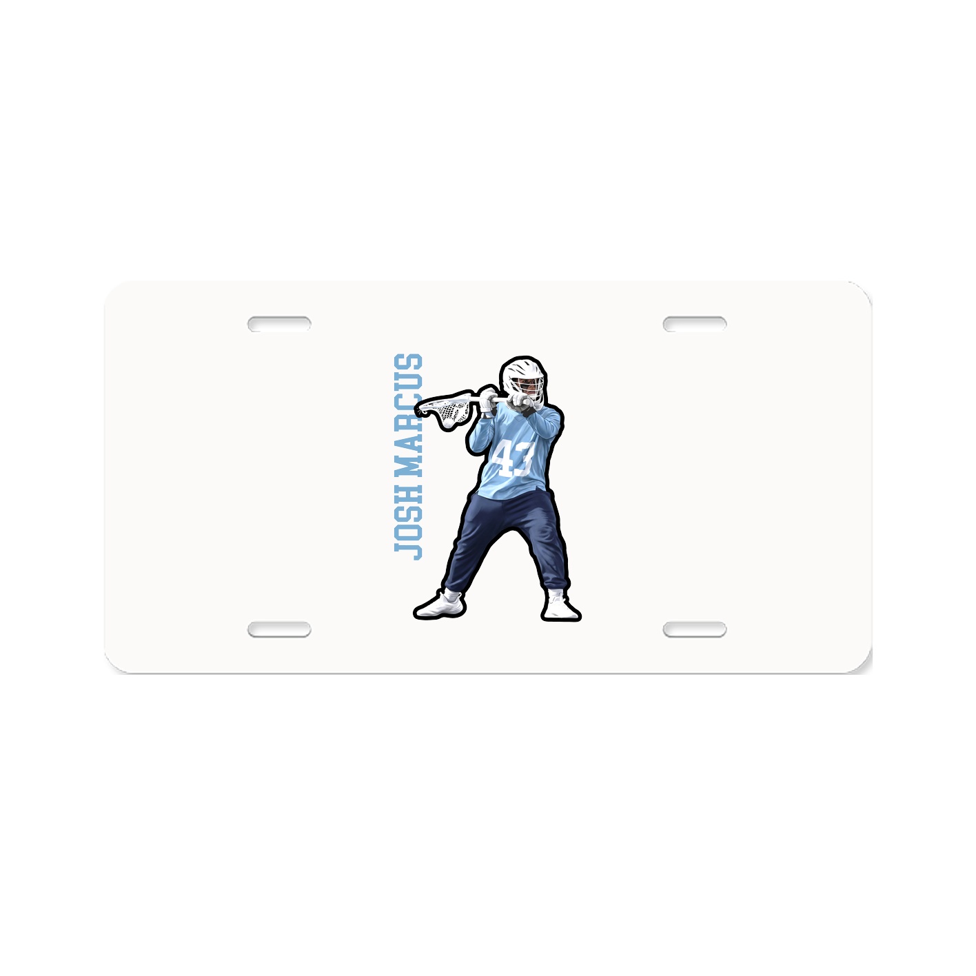 License Plate — Name Vertical in Classic