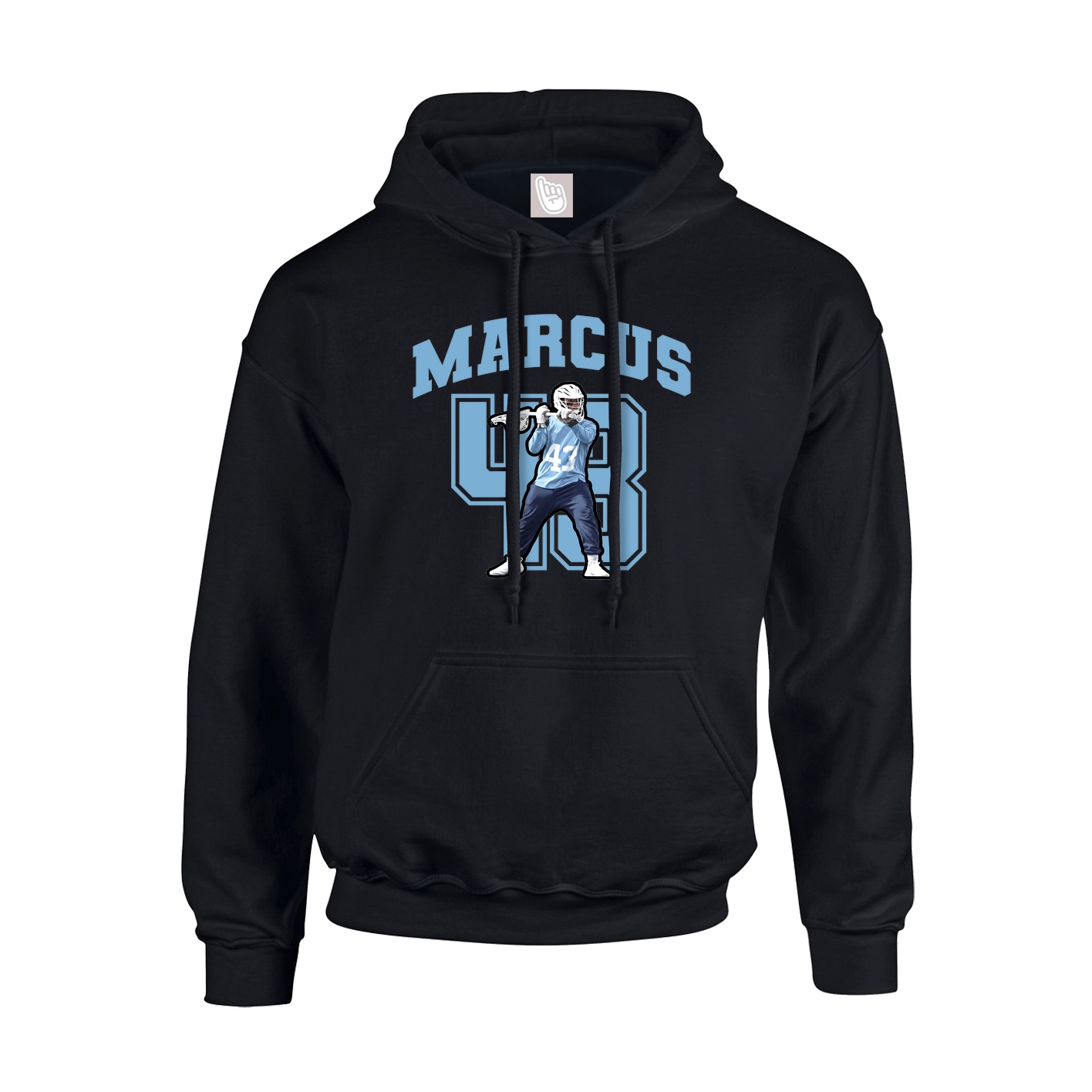 Hoodie — Number in Black