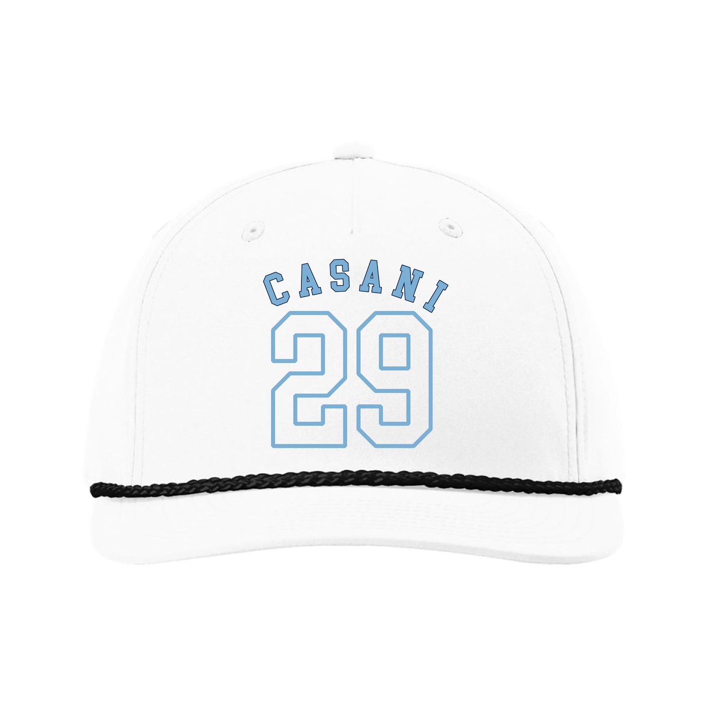 Five-Panel Classic Rope Cap — Shirsey Arch in White