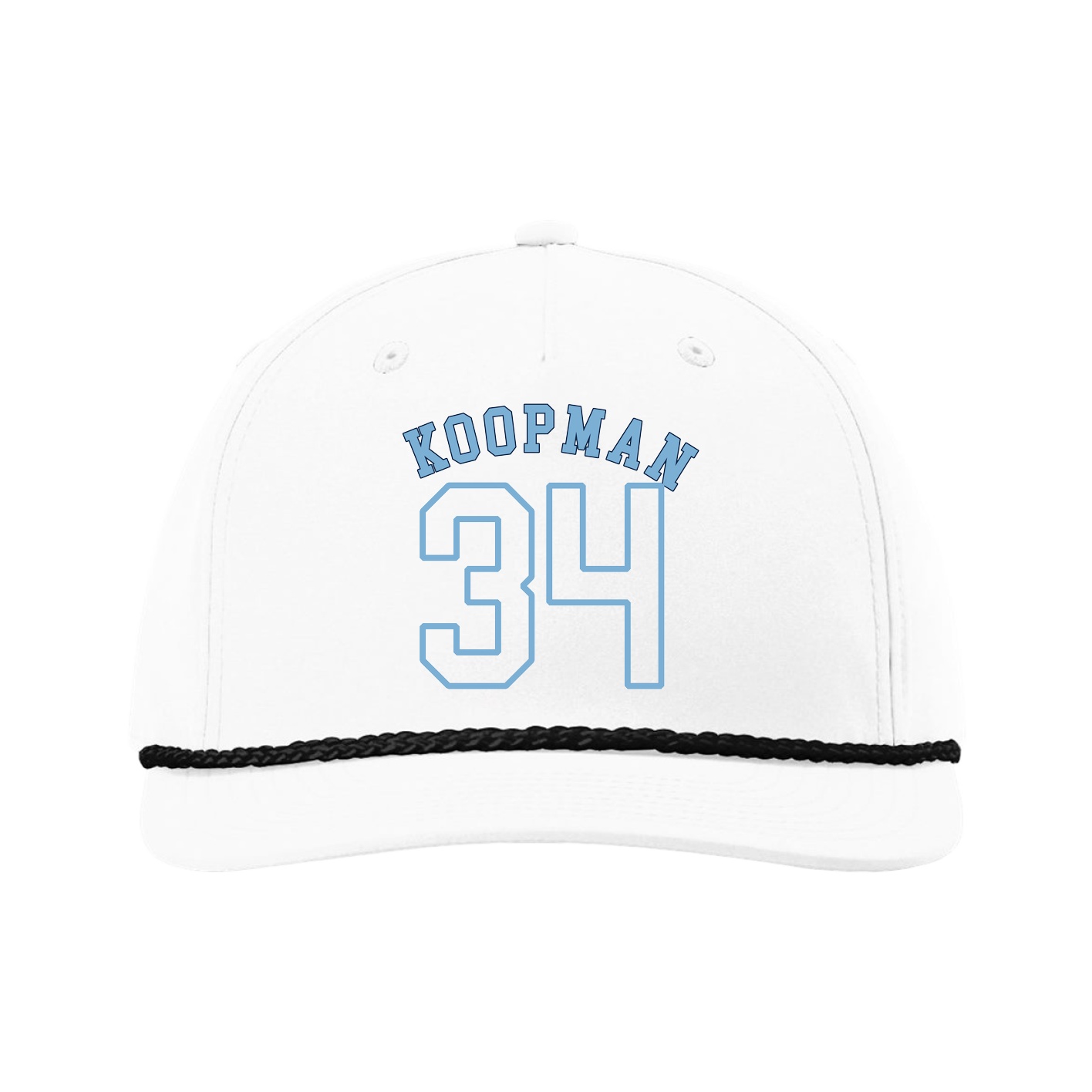 Five-Panel Classic Rope Cap — Shirsey Arch in White