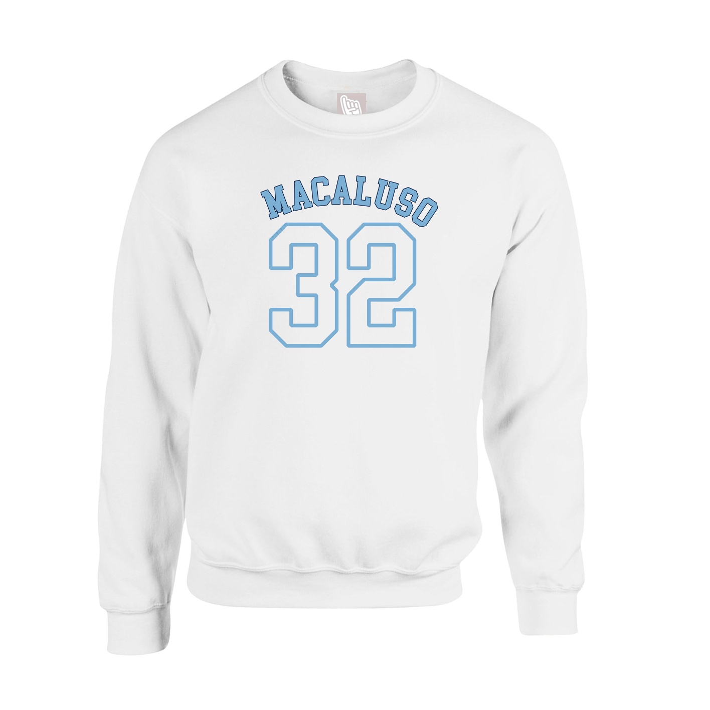 Fleece Crew — Shirsey Arch in White