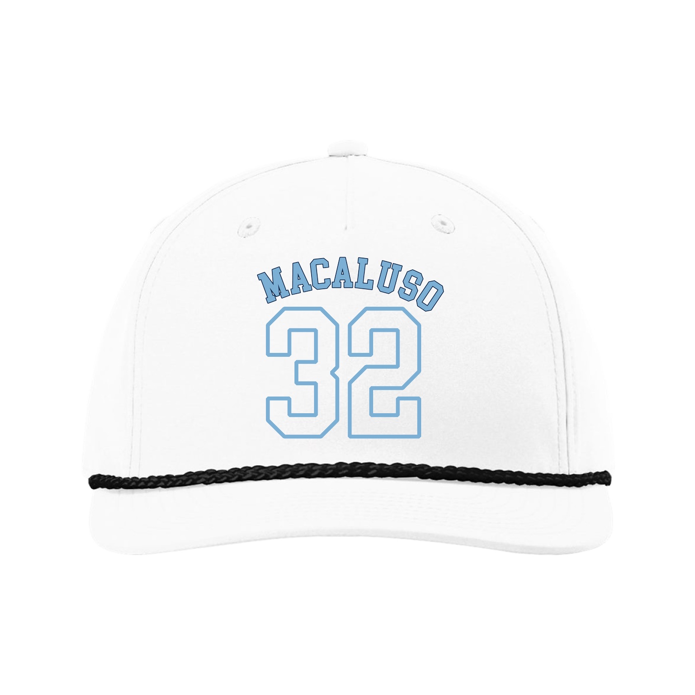 Five-Panel Classic Rope Cap — Shirsey Arch in White