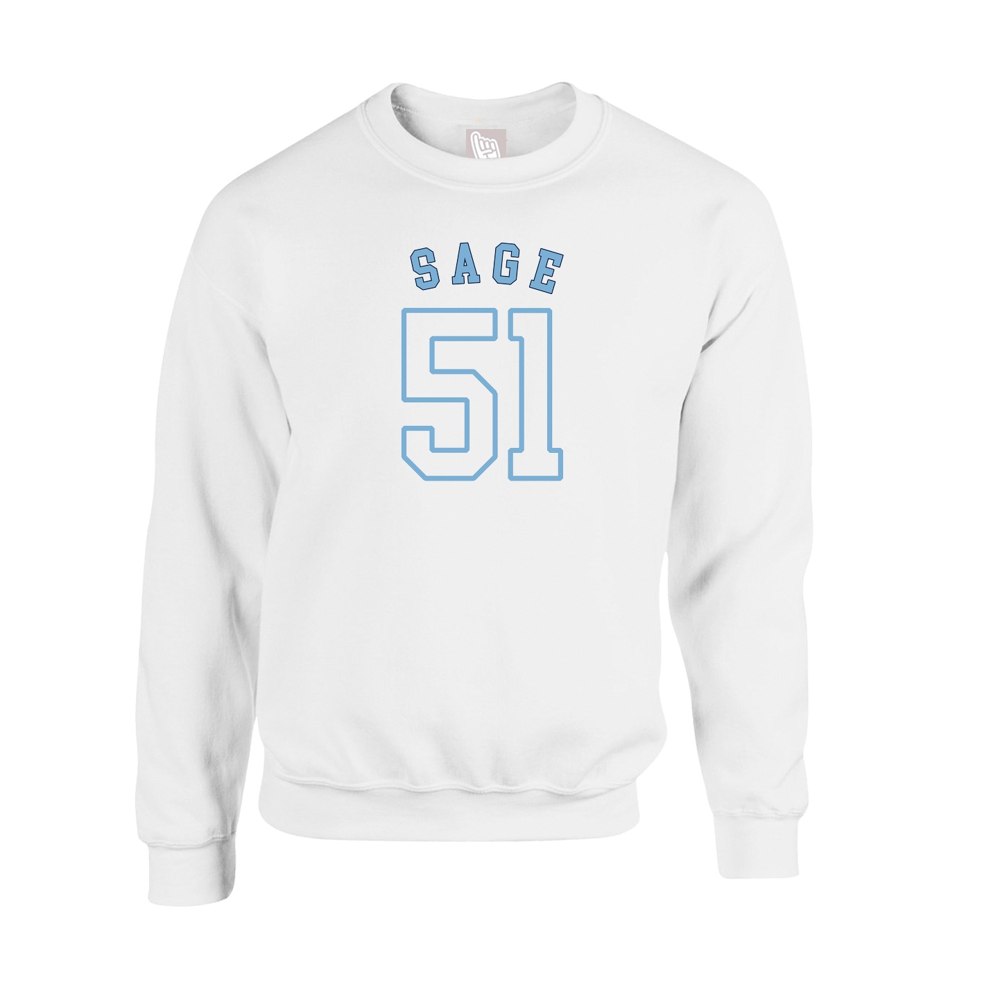 Fleece Crew — Shirsey Arch in White