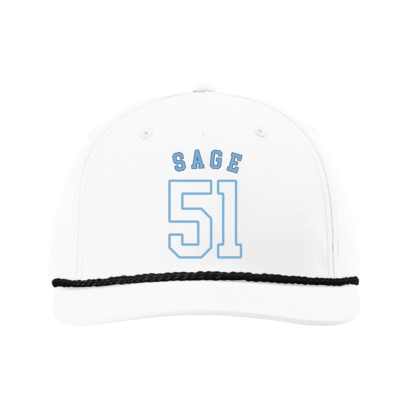 Five-Panel Classic Rope Cap — Shirsey Arch in White