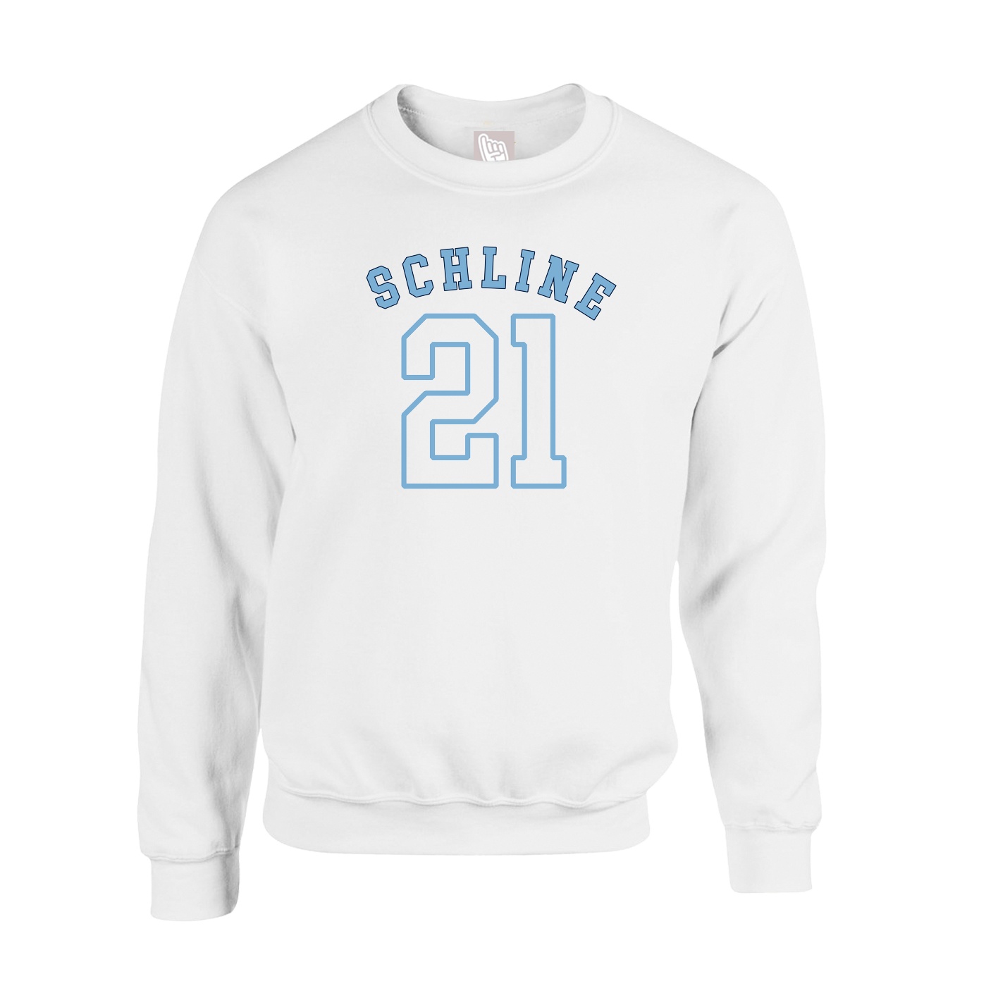 Fleece Crew — Shirsey Arch in White