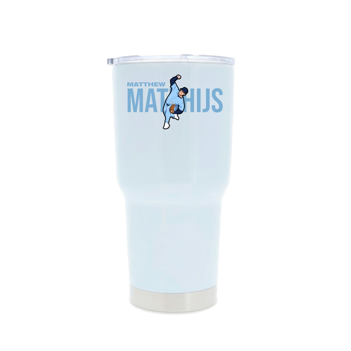 30oz Stainless Steel Tumbler — Player Name in White
