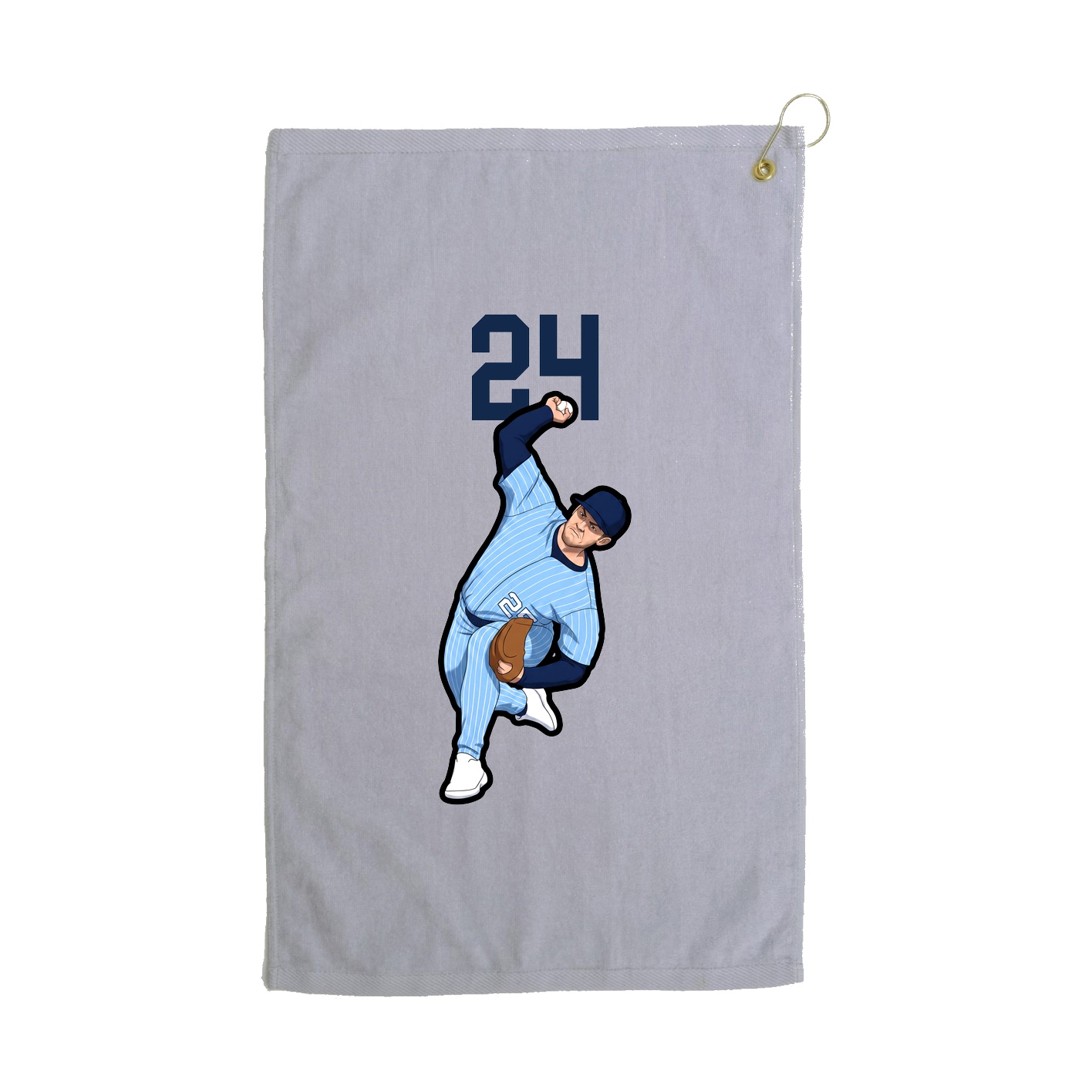 Golf Towel — Number Top in Grey